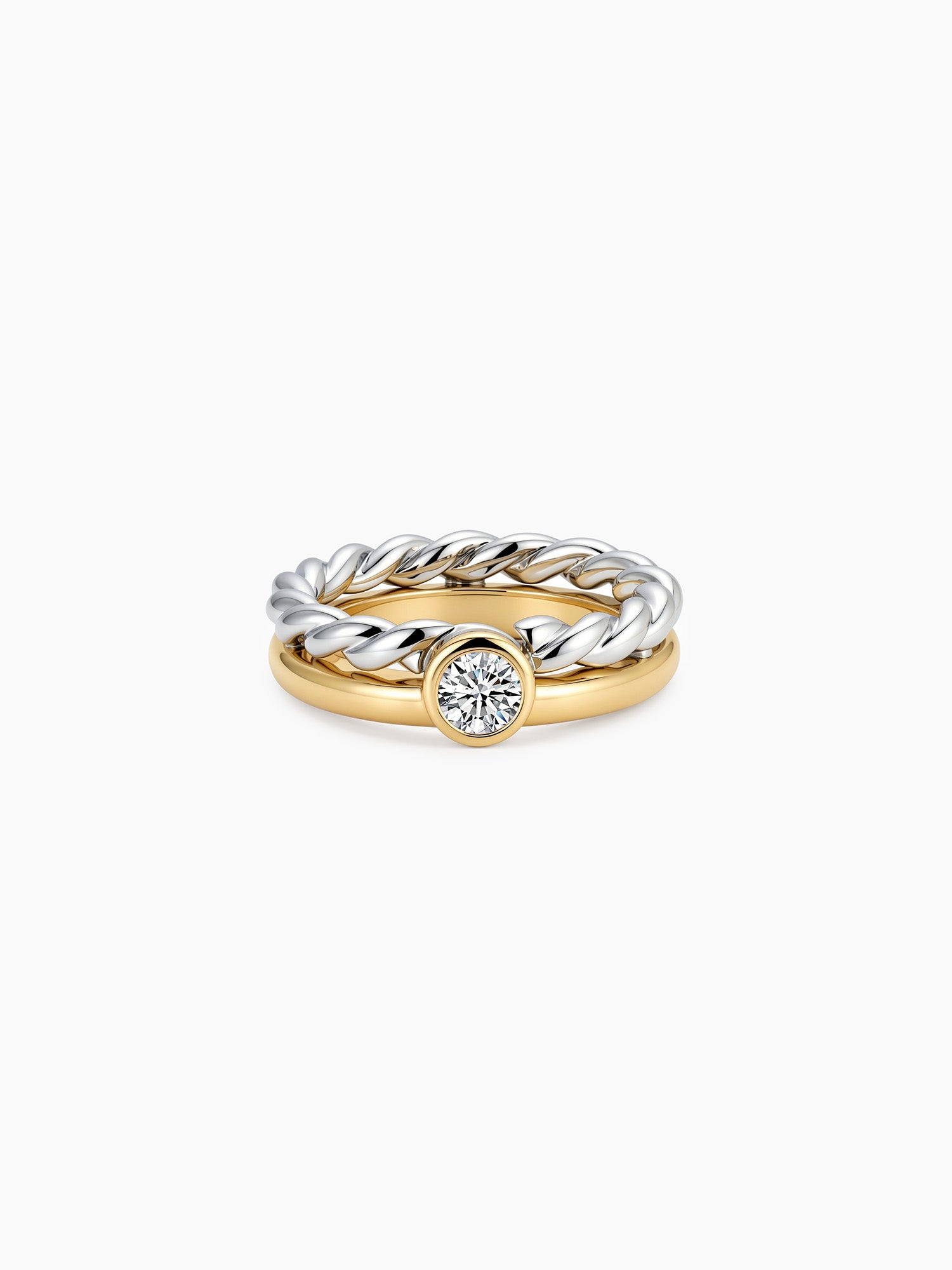 Twisted Two-Tone Ring