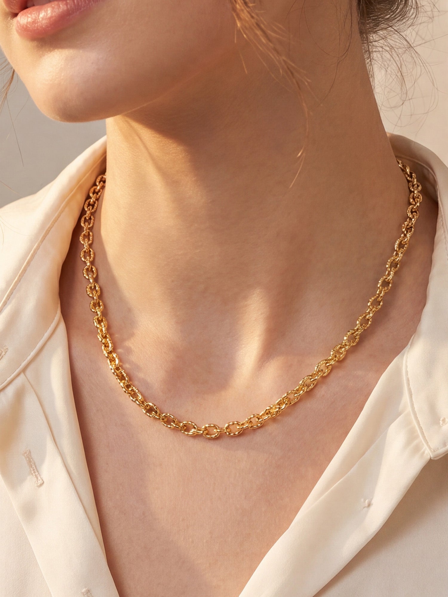 Ball Chain Necklace in Gold