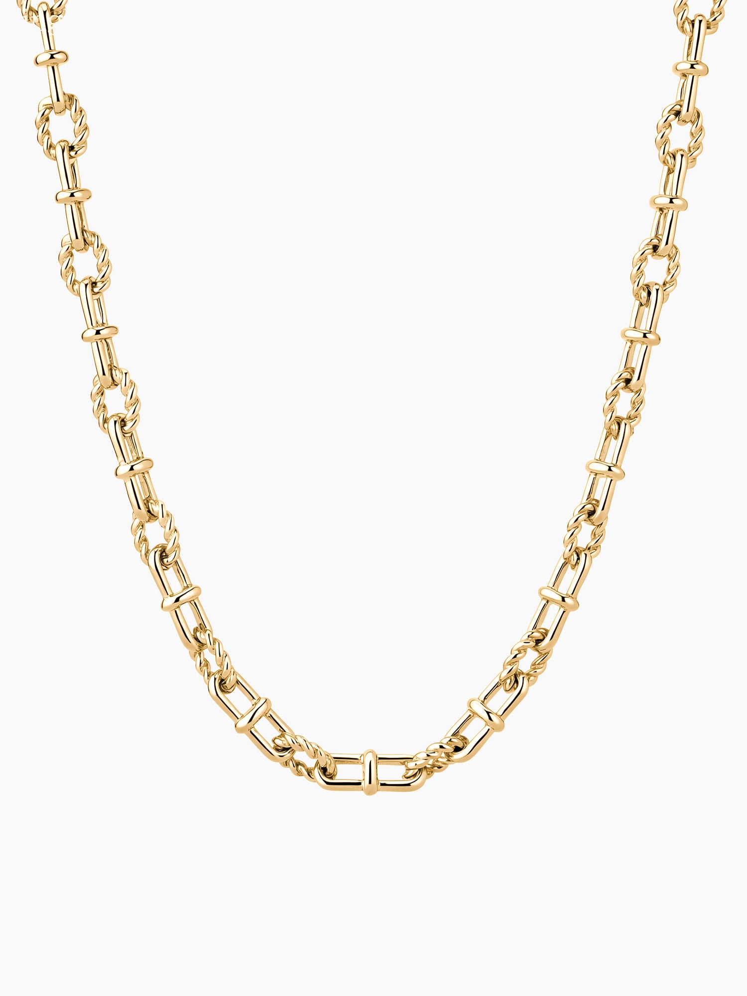 Bold Oval Link Chain Necklace in Gold