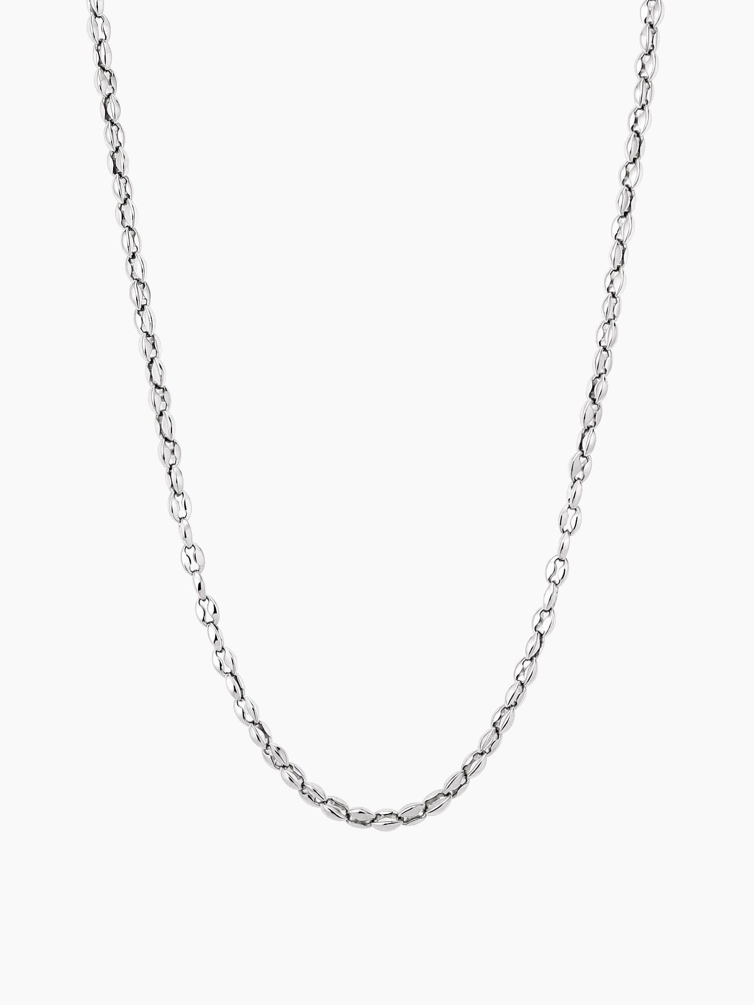 Bold V Chain Necklace in Silver