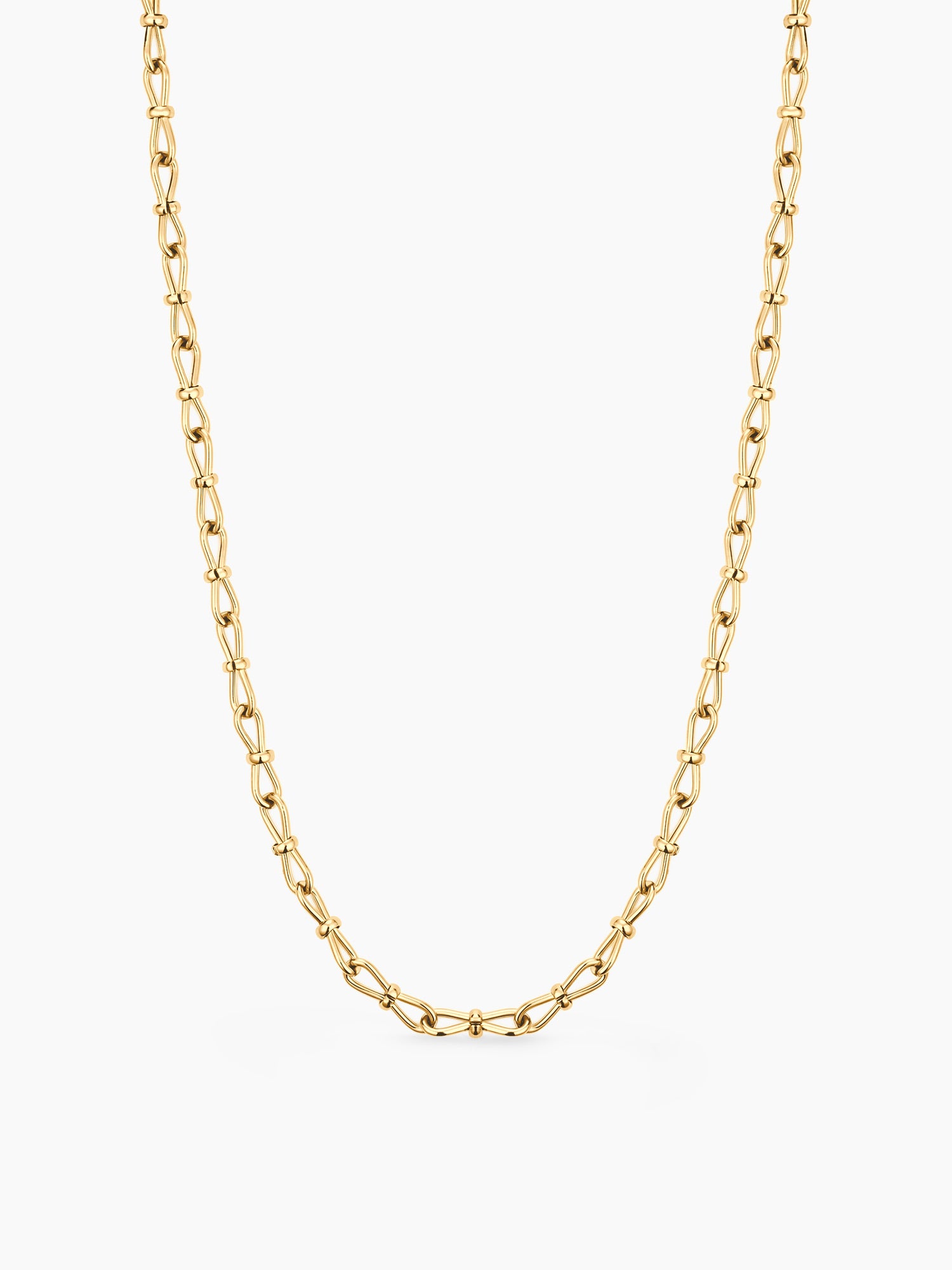 Chunky V Chain Necklace in Gold
