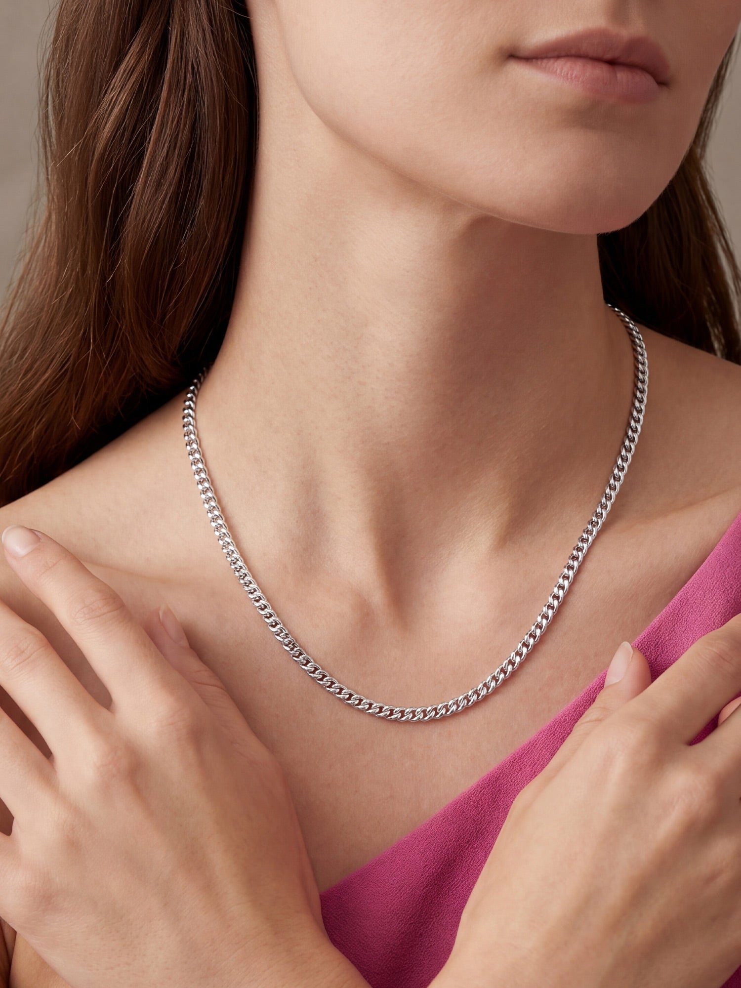 Fine Chain Necklace in Silver