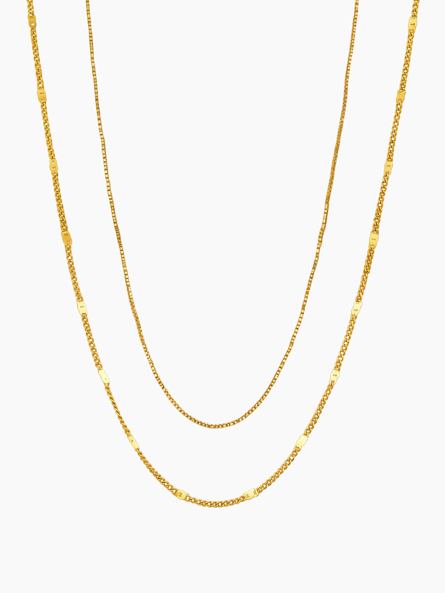 Fine Curb Chain Necklace in Gold