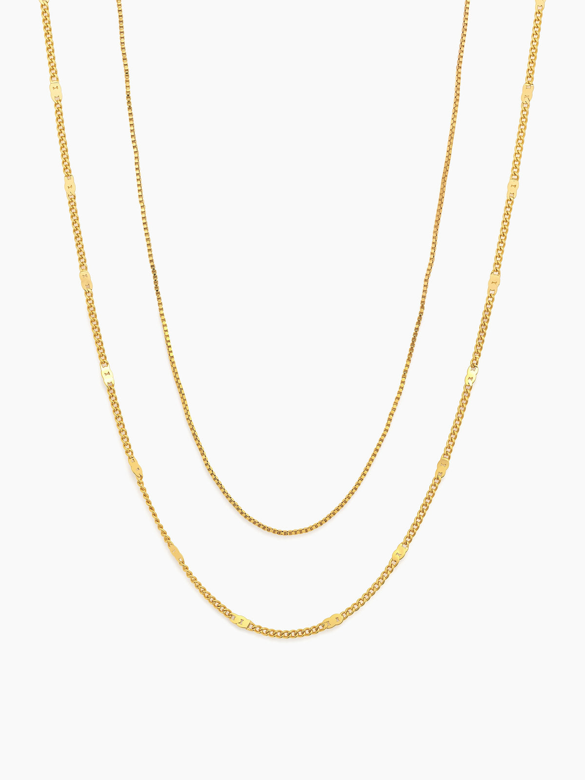 Fine Curb Chain Necklace in Gold