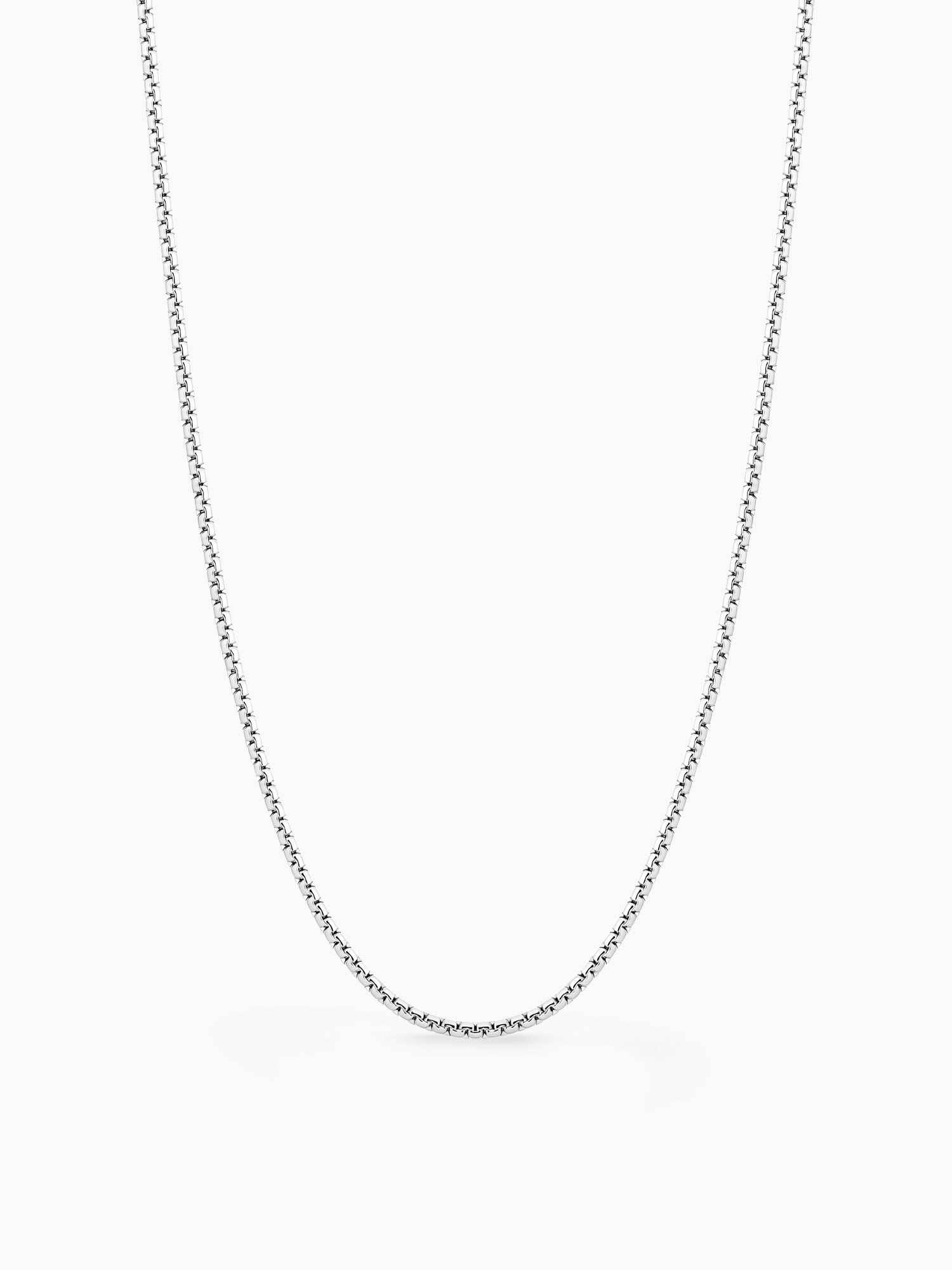 Fine V Chain Necklace in Silver