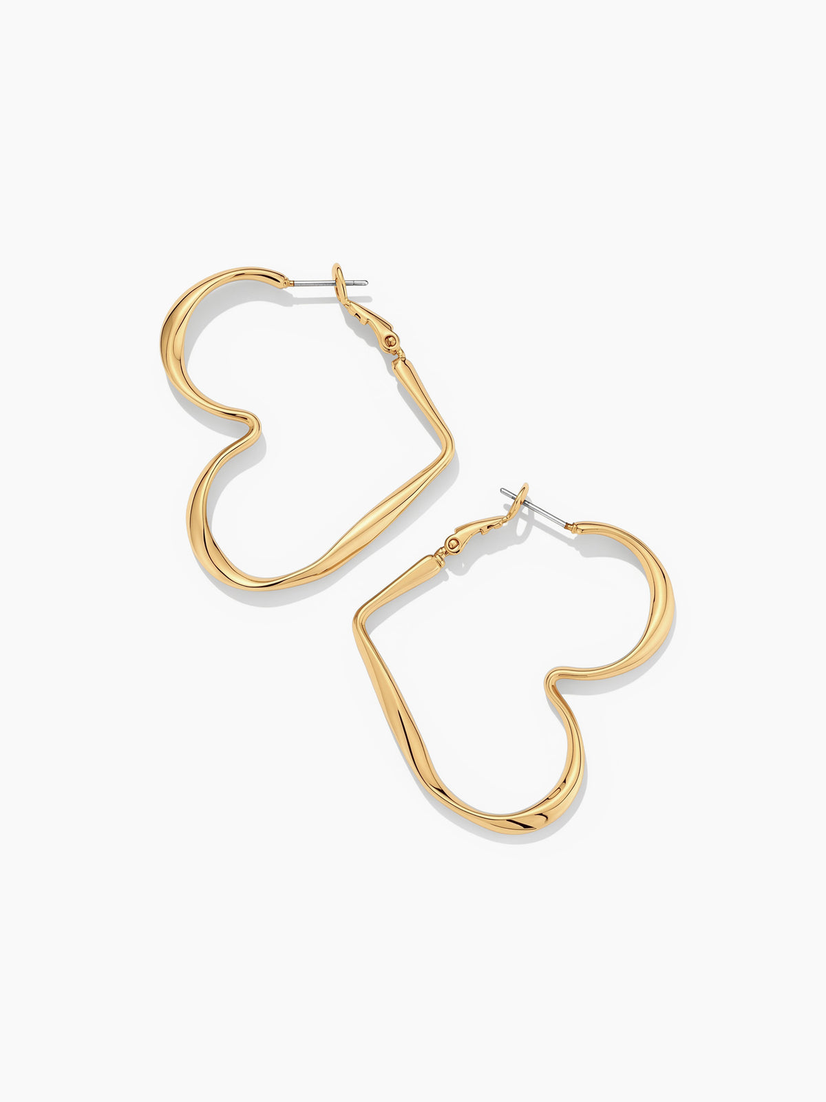 Heart Outline Hoops in Gold