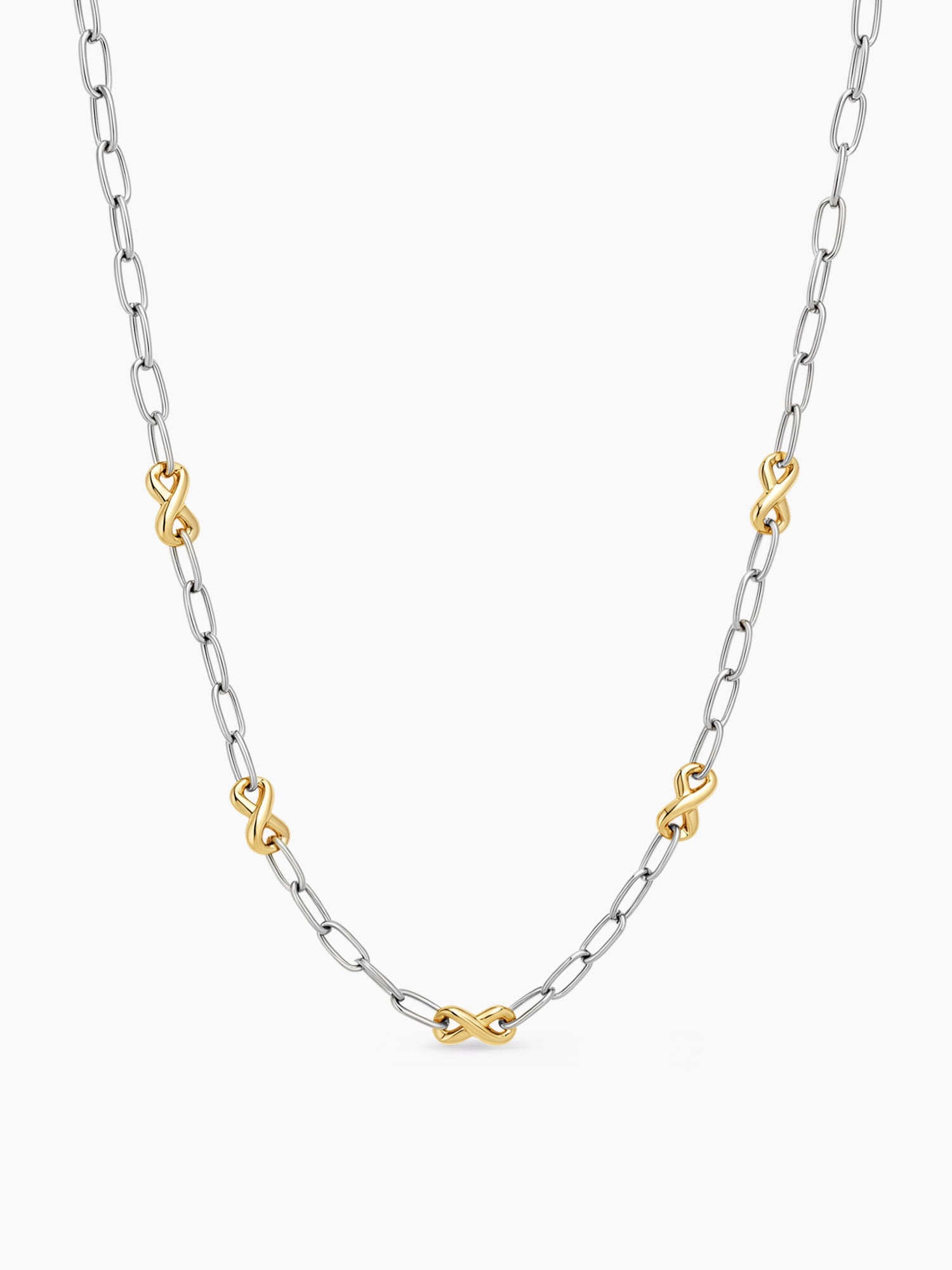 Infinity Station Two-Tone Necklace