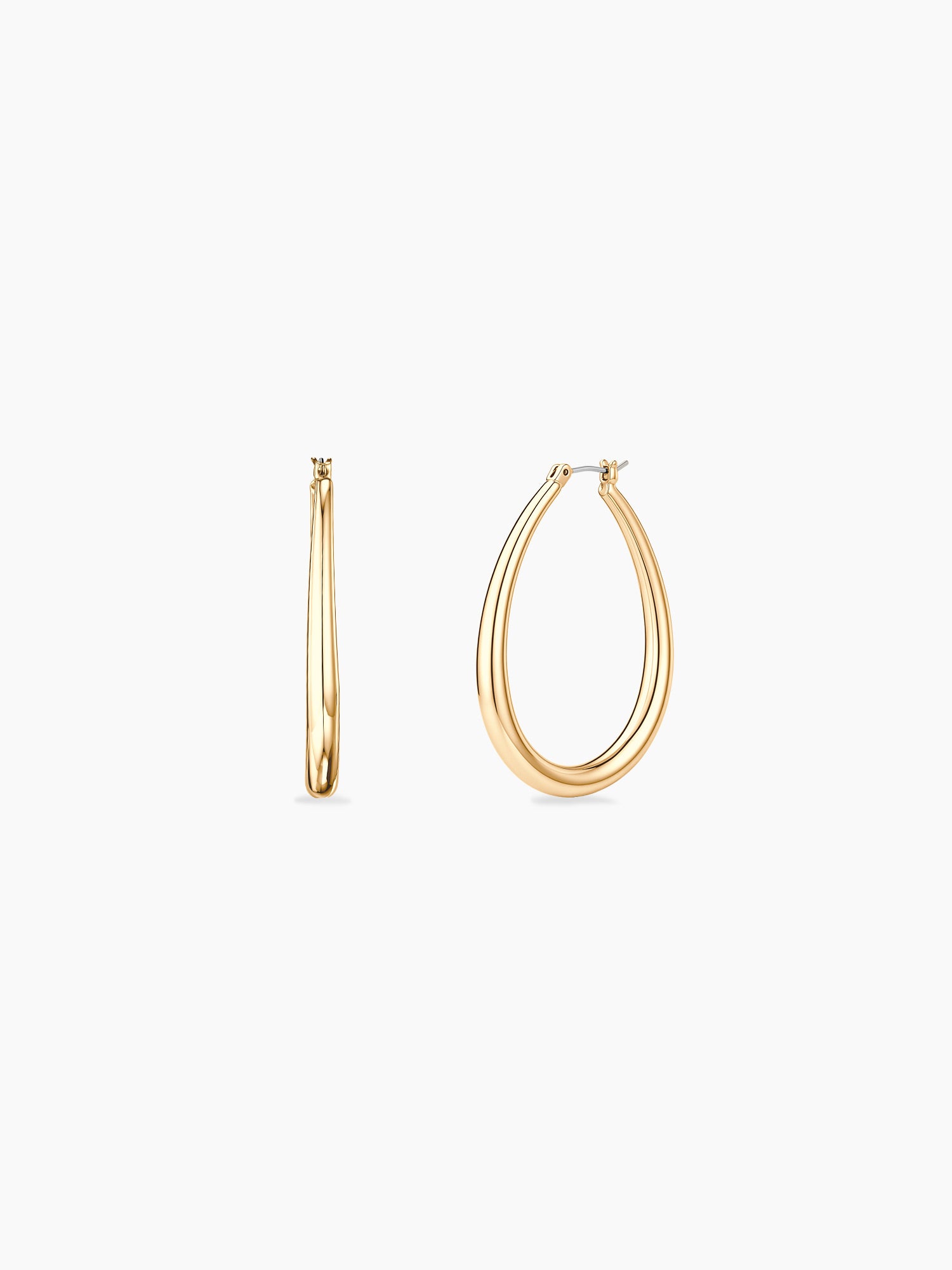 Linked Tube Hoops in Gold