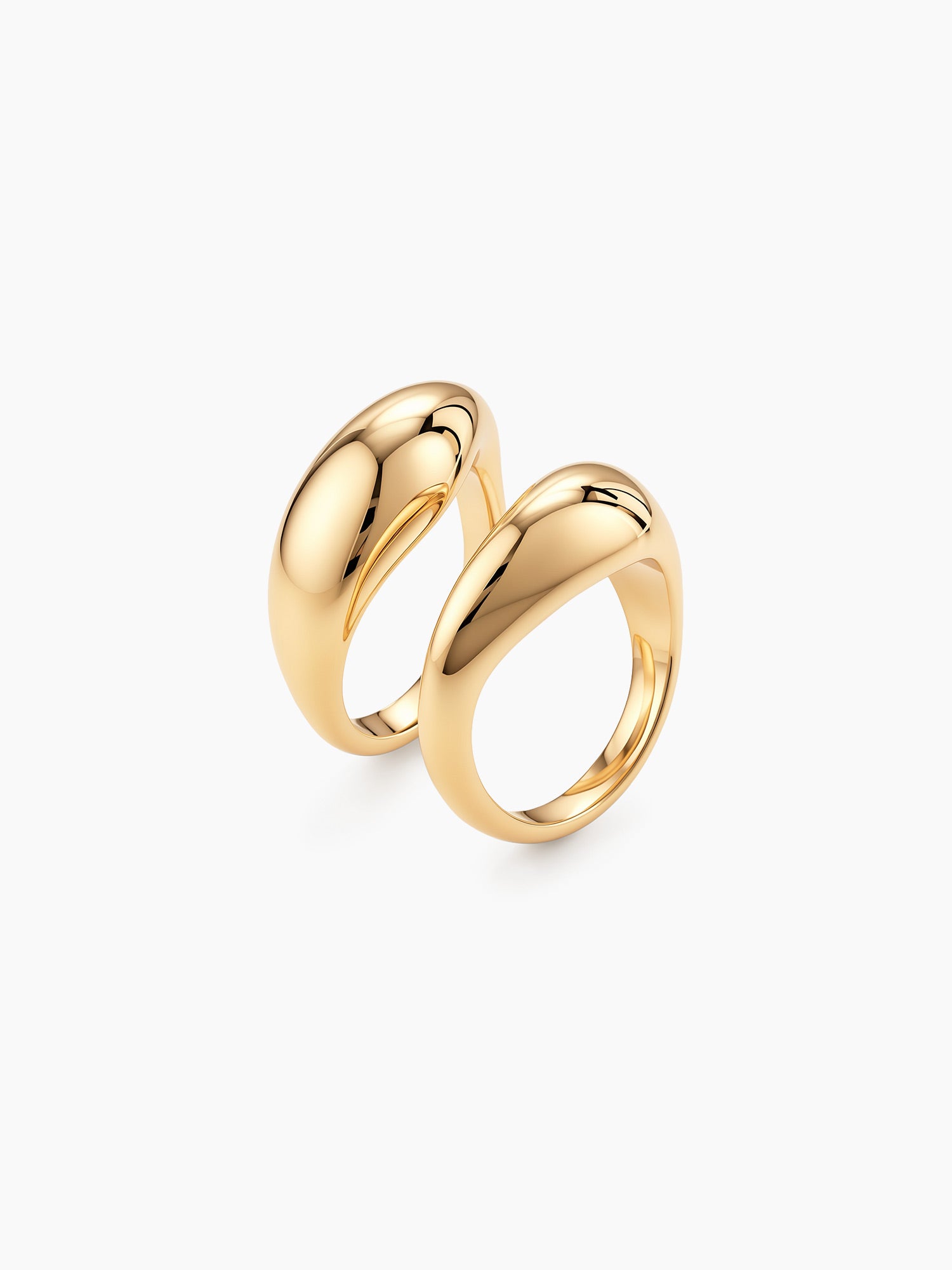 Molten Dome Ring Set in Gold