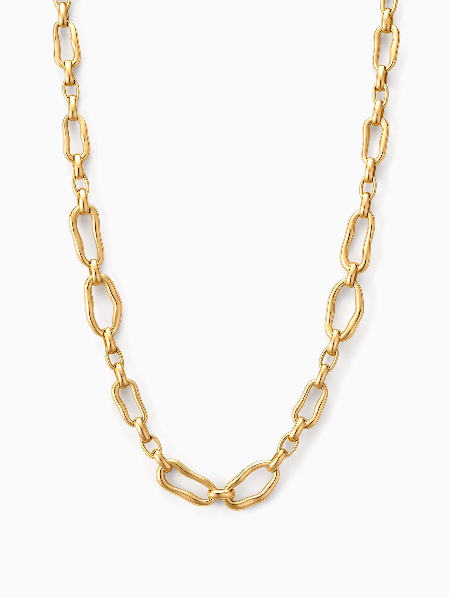 Paperclip Chain Necklace in Gold