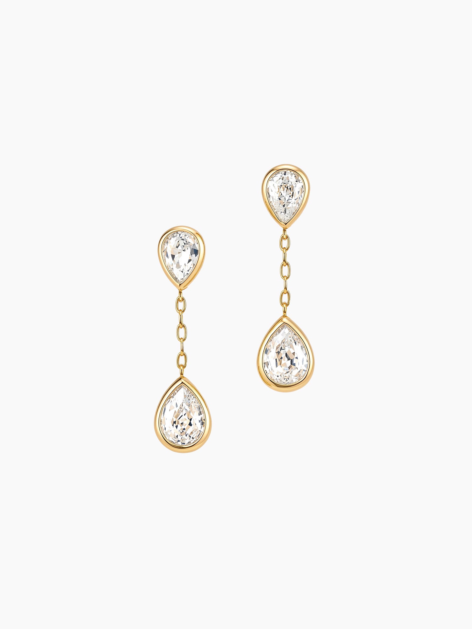 Pebble Duo Drops in Gold