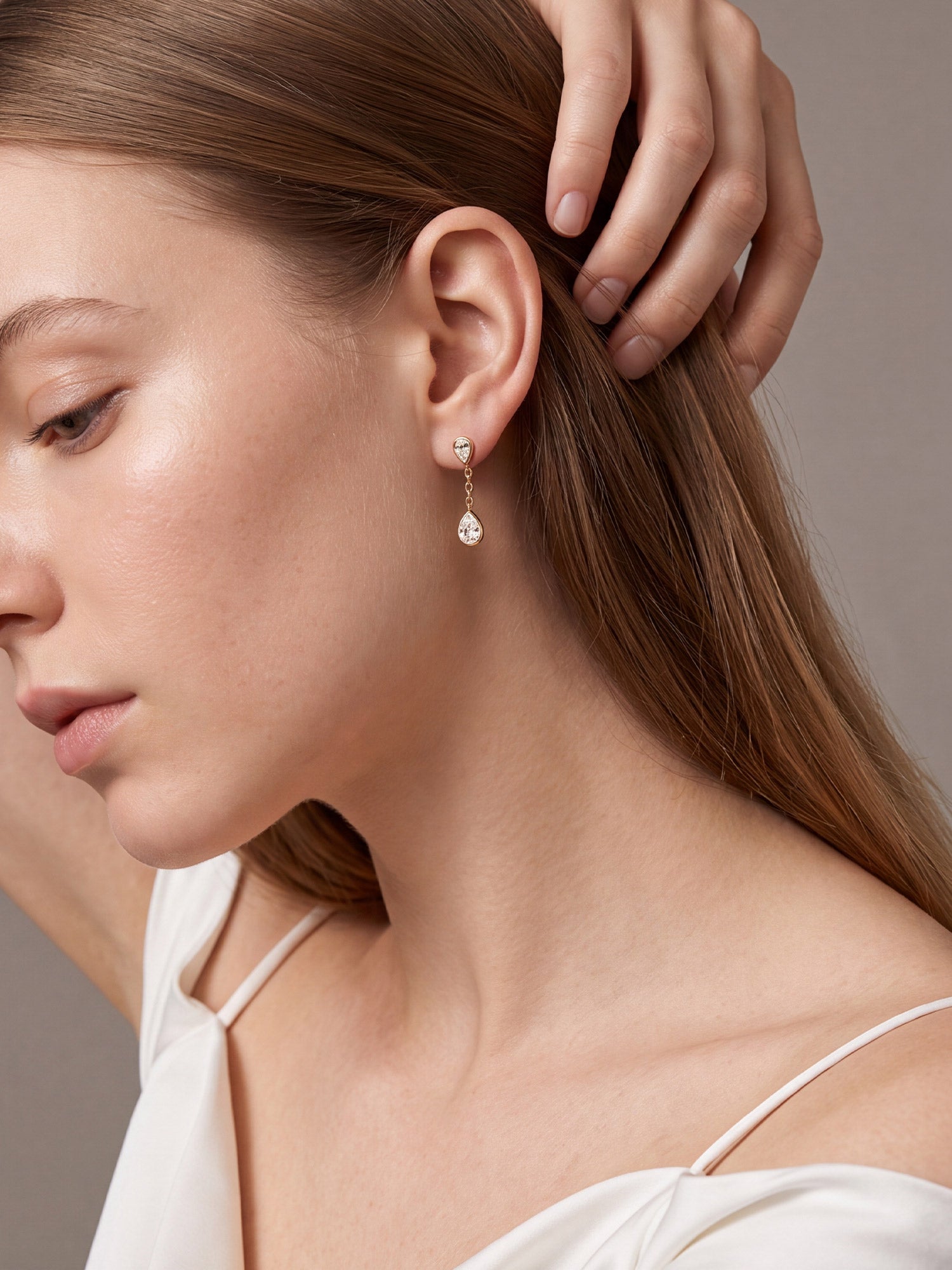 Pebble Duo Drops in Gold