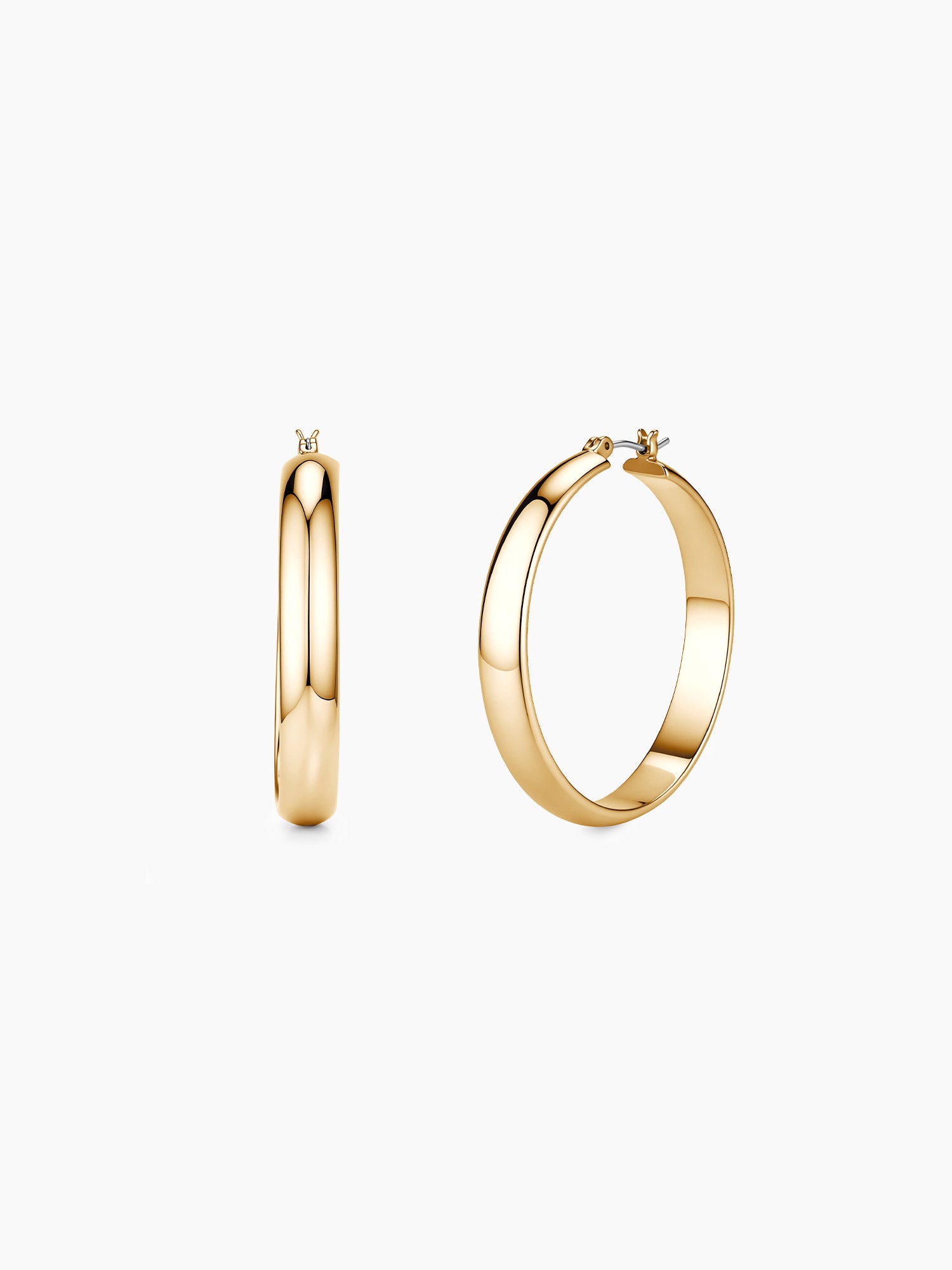 Plain Hoops in Gold