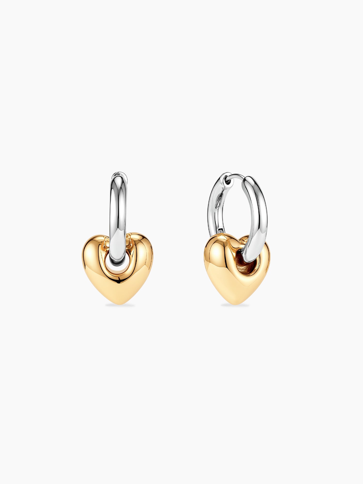 Puffy Heart Two-Tone Drops