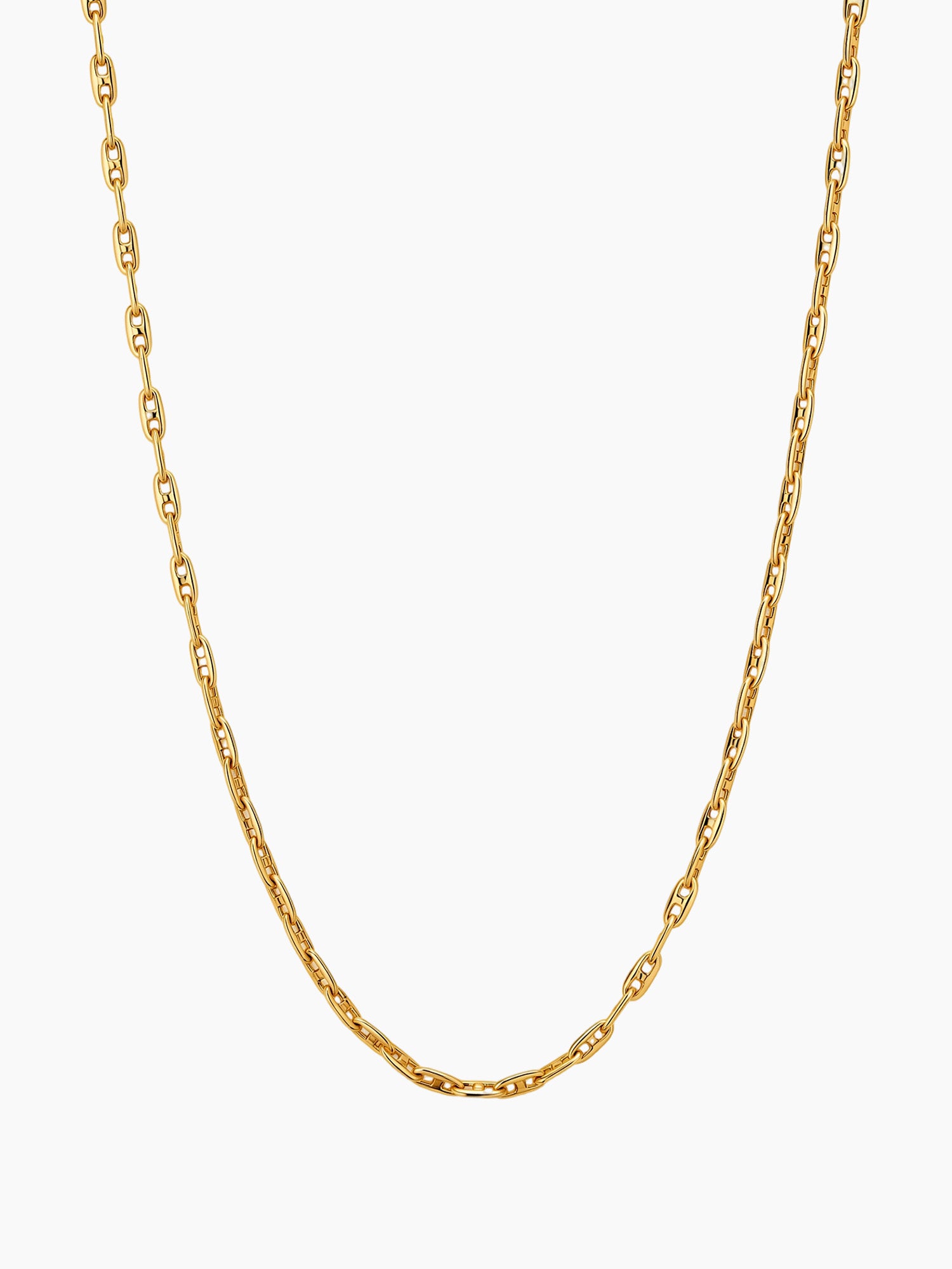 Rope H-Link Chain Necklace in Gold
