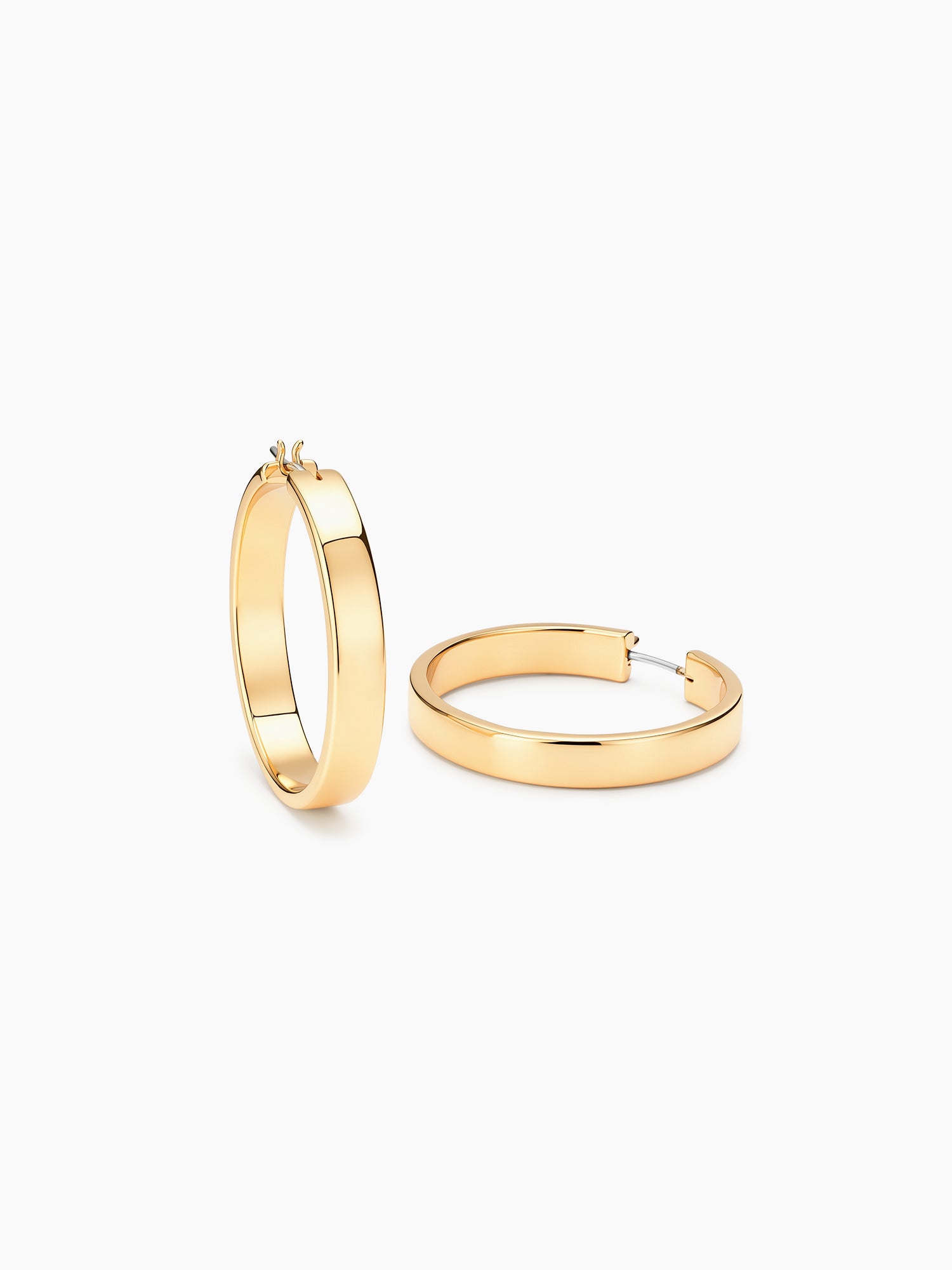 Rope H-Link Hoops in Gold