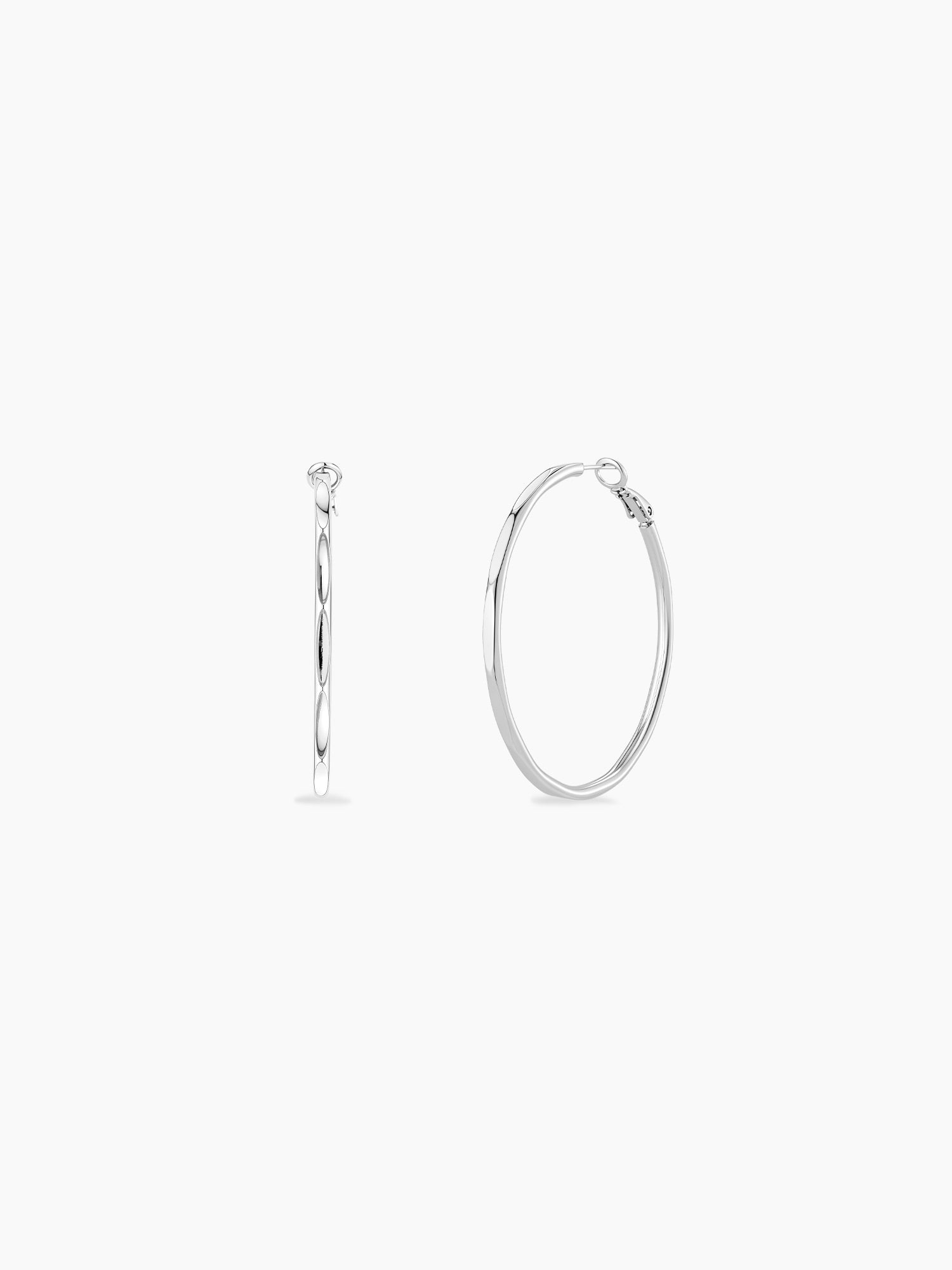 Slim Hoops in Silver