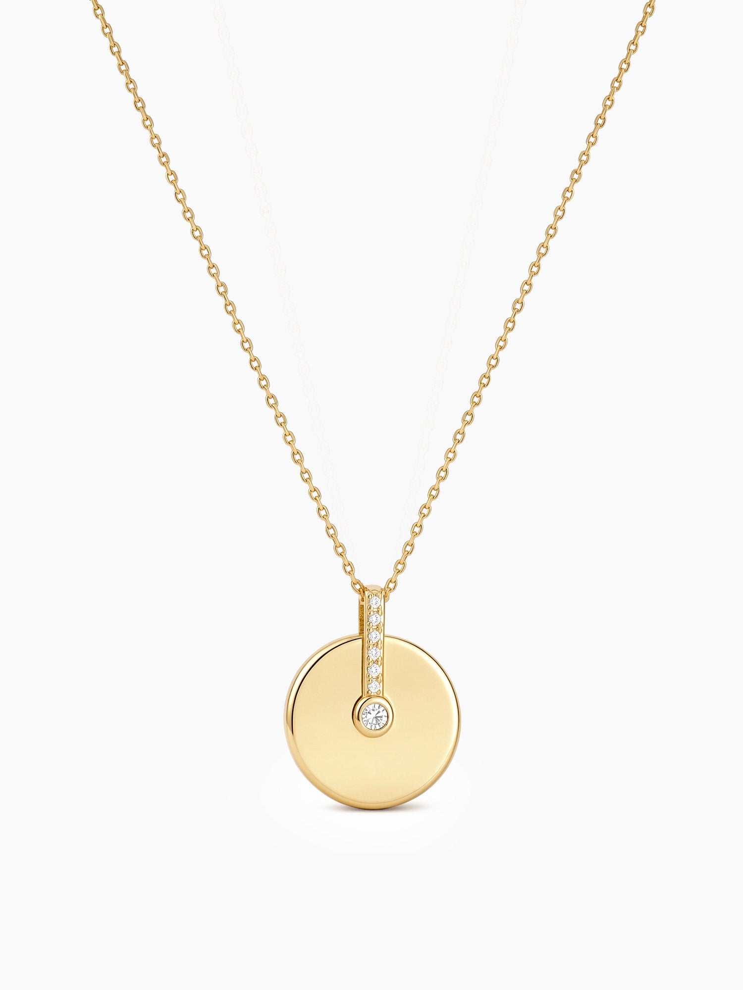 Solitaire Pendant Necklace in Gold