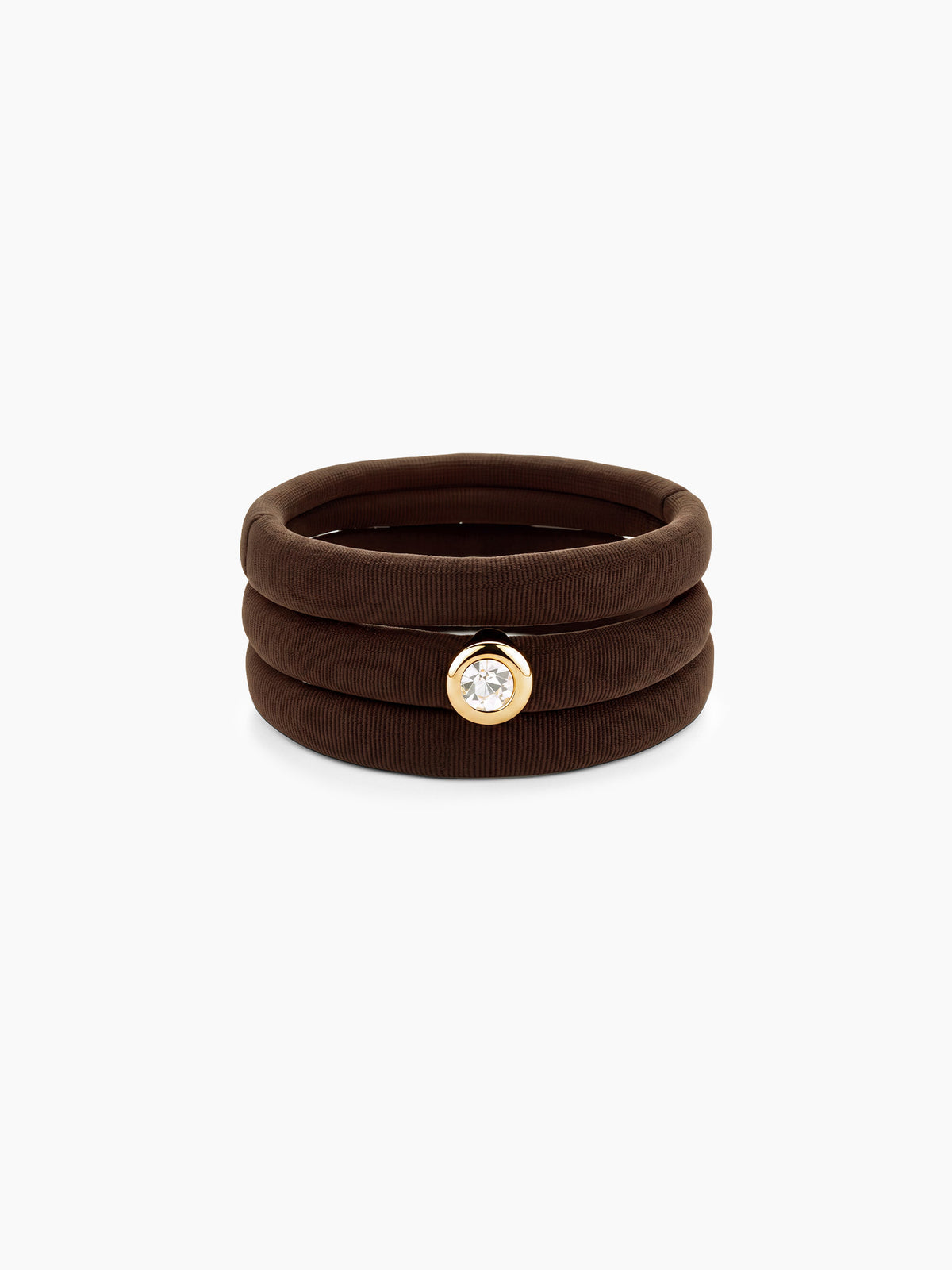 Stackable Brown Velvet Hair Ties Set