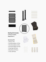 A flat-lay image showing the product includes.