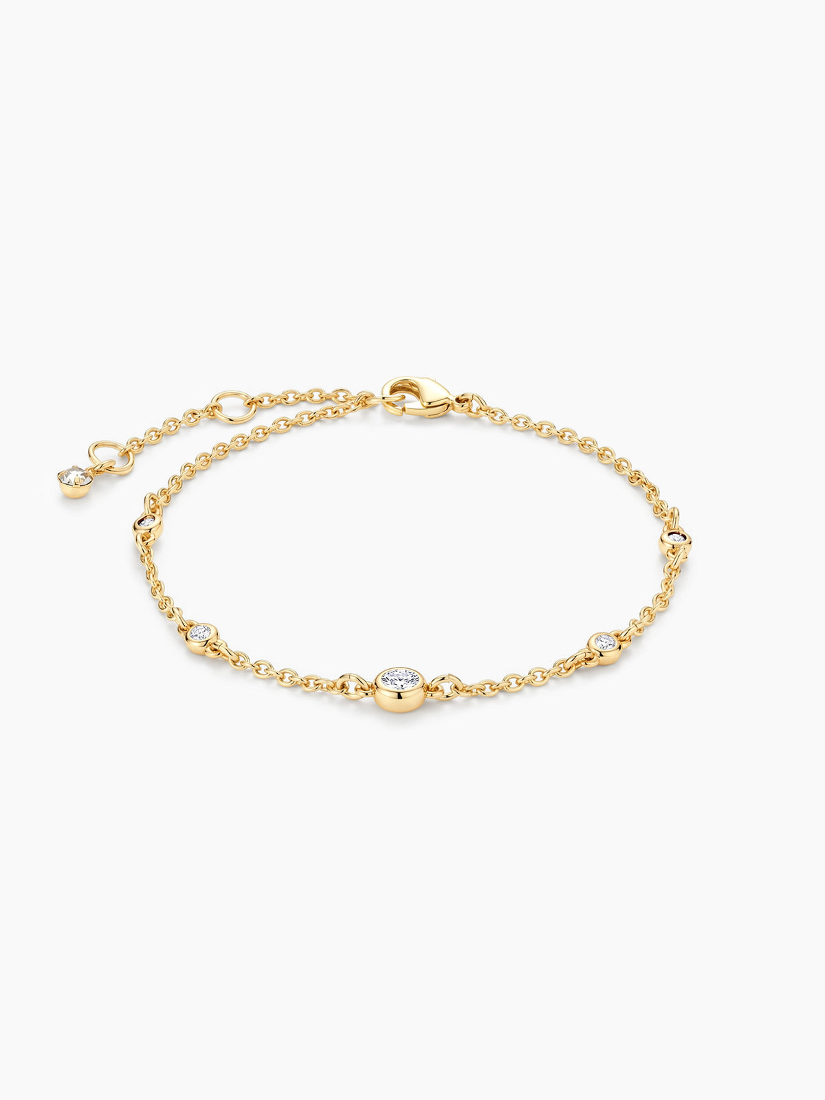 Station CZ Bracelet in Gold