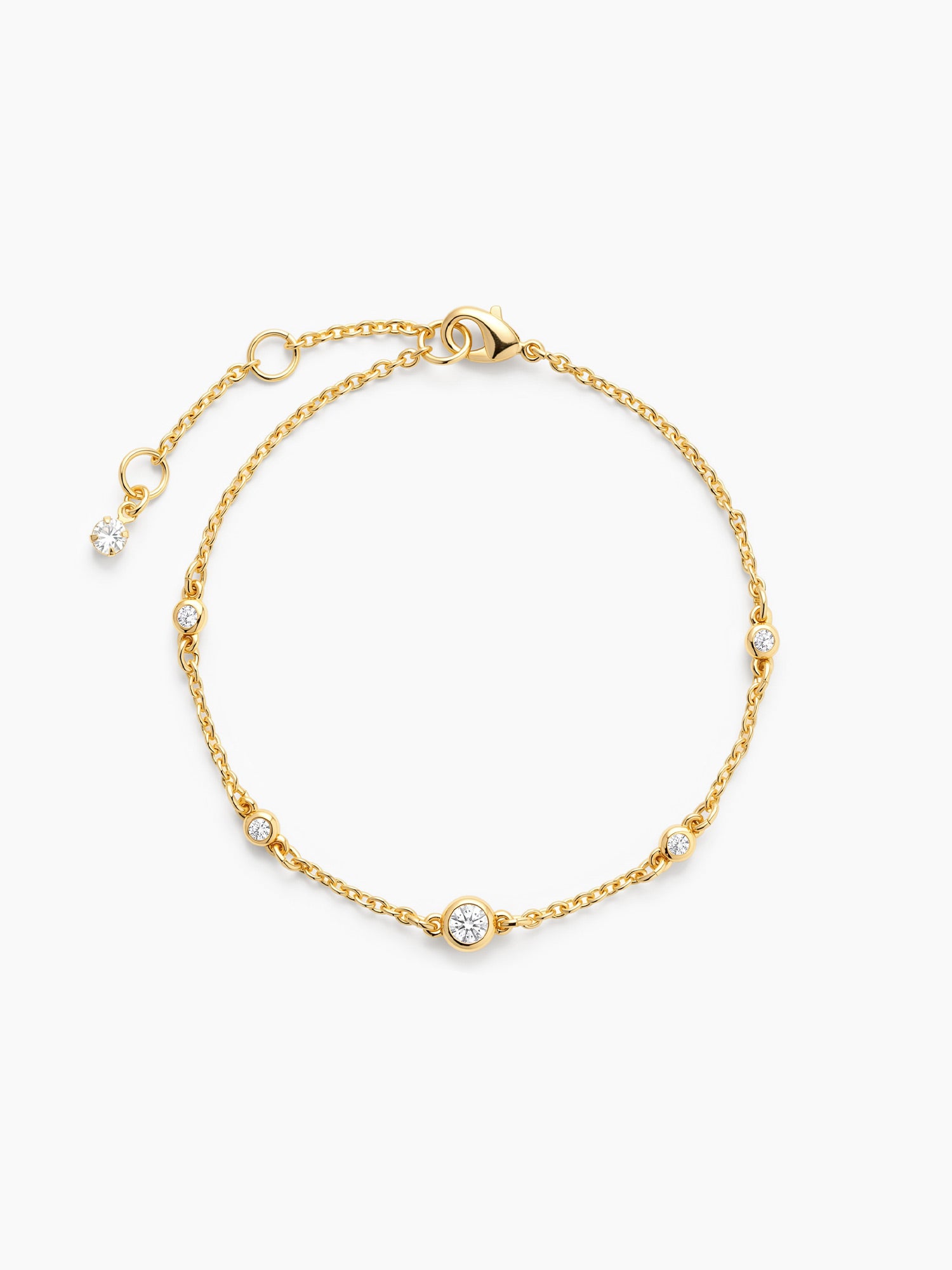 Station Crystal Bracelet in Gold