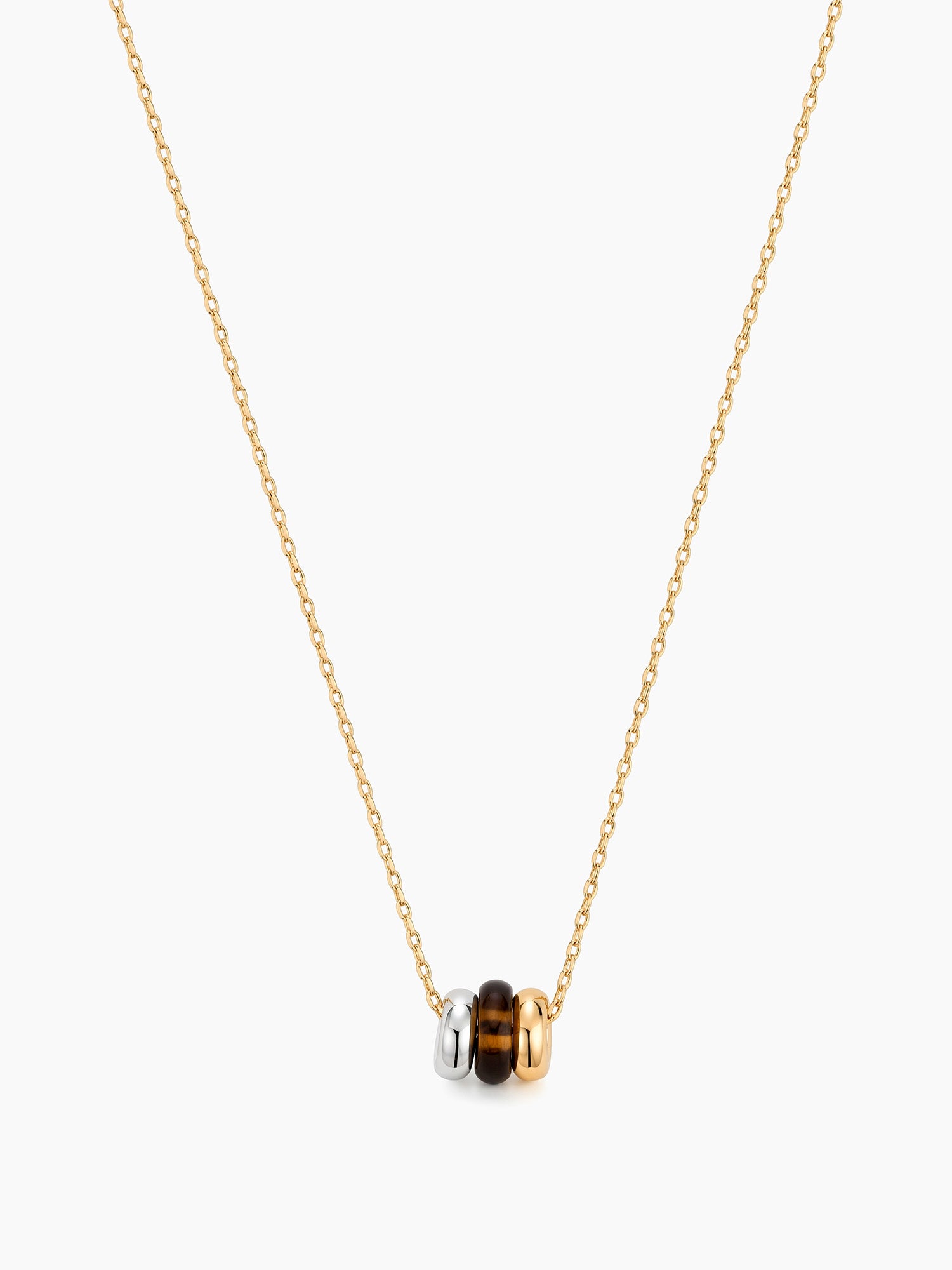 Tiger Eye Pendant Necklace in Gold