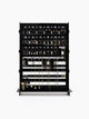 The black wooden jewelry display rack fully stocked with earrings, necklaces, and bracelets from the Timeless $199 Starting Kit, shown on a plain white background.