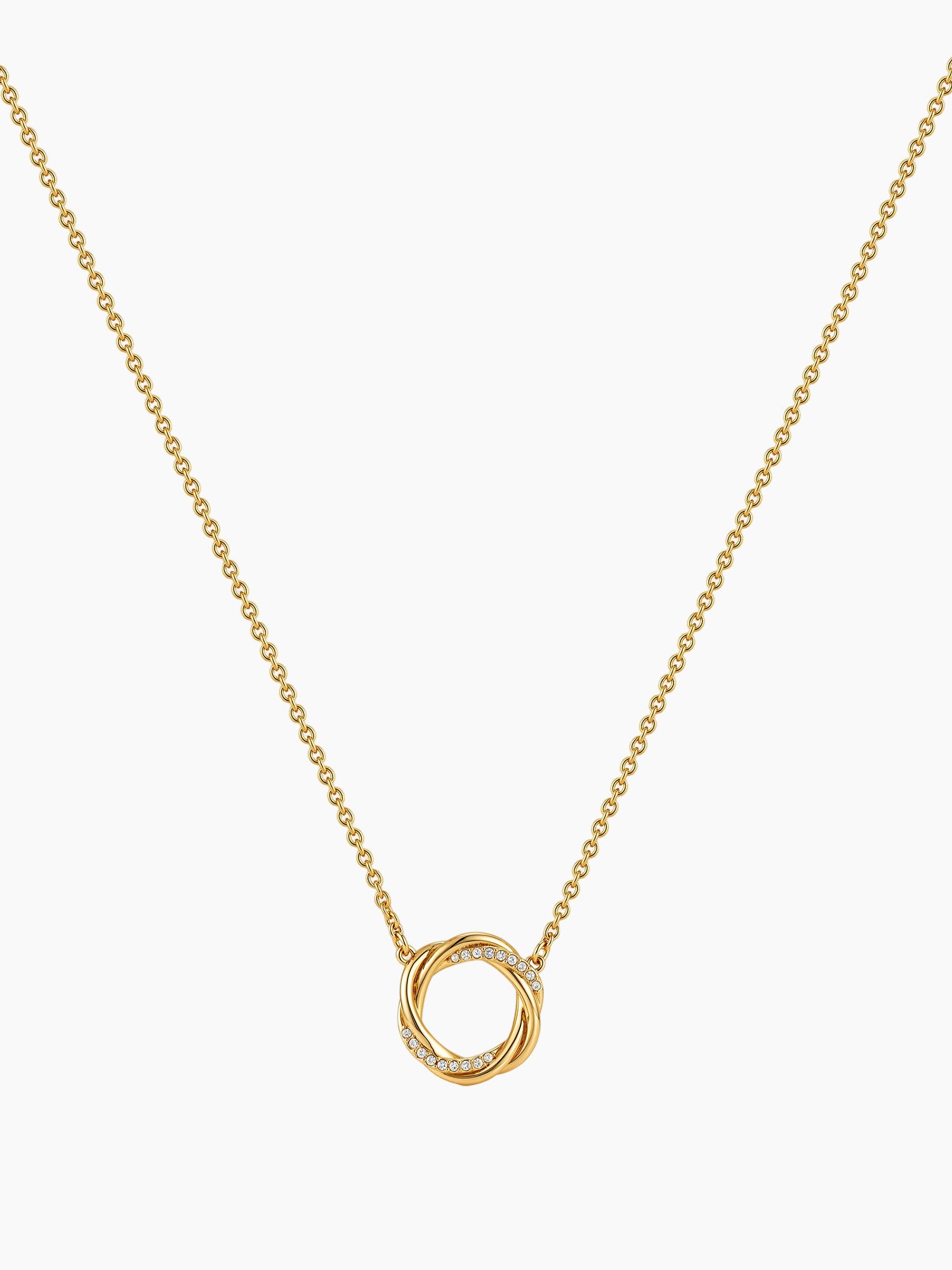 Trinity Ring Pendant Necklace in Gold