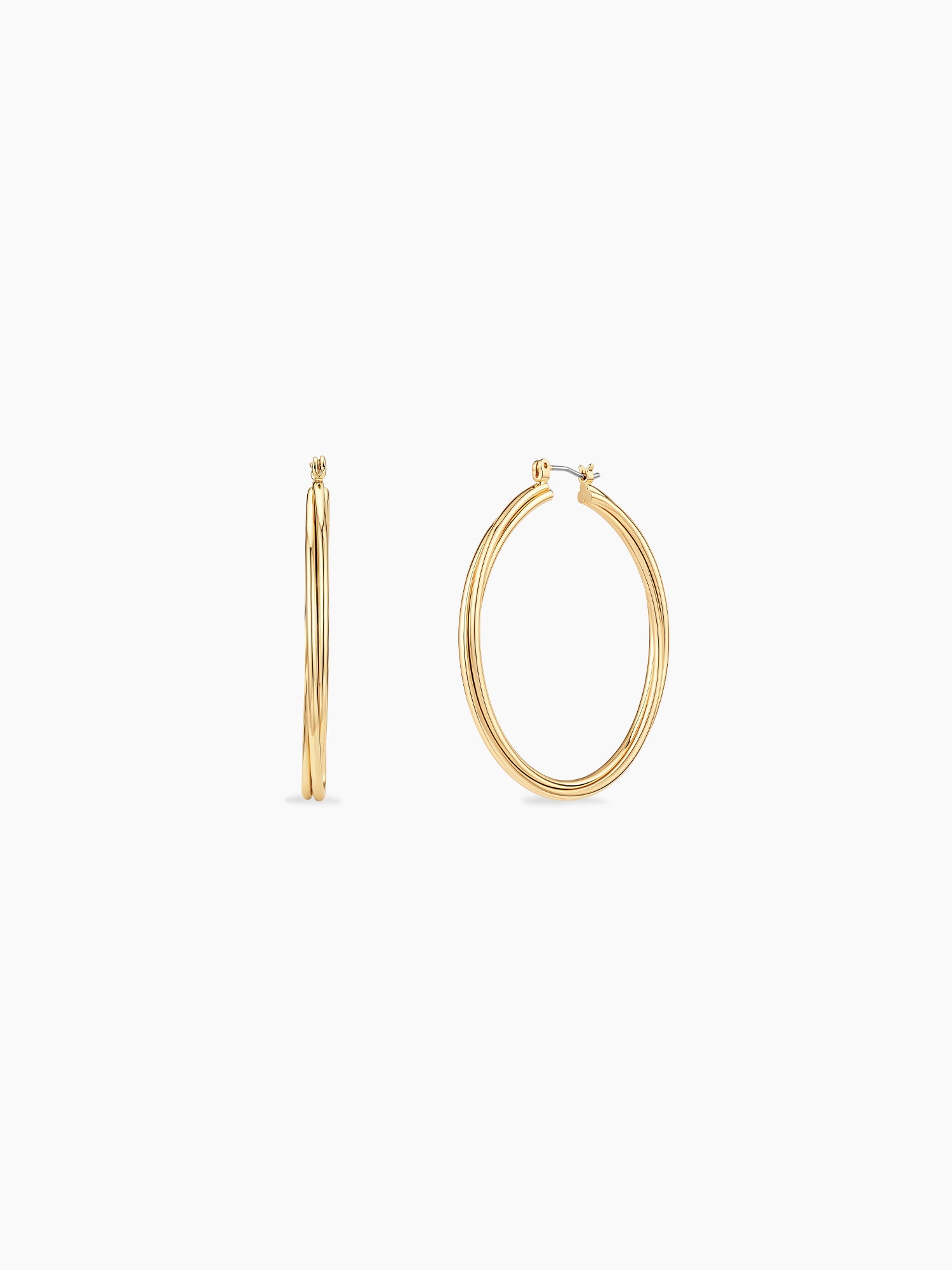 Triple Strand Hoops in Gold