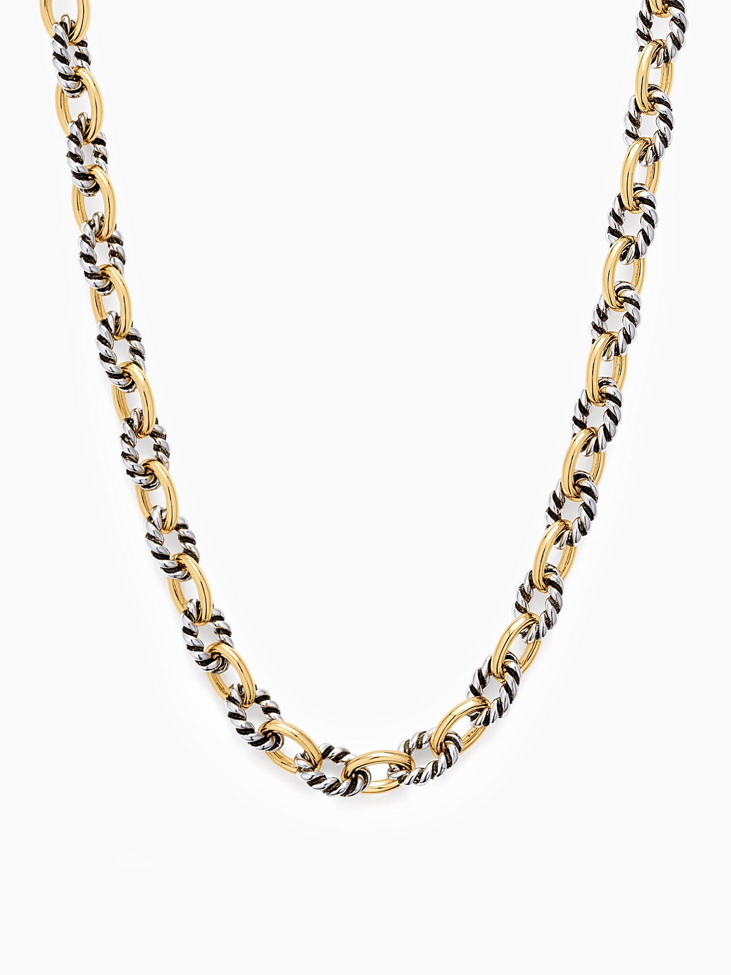 Twisted Antique Two-Tone Chain Necklace