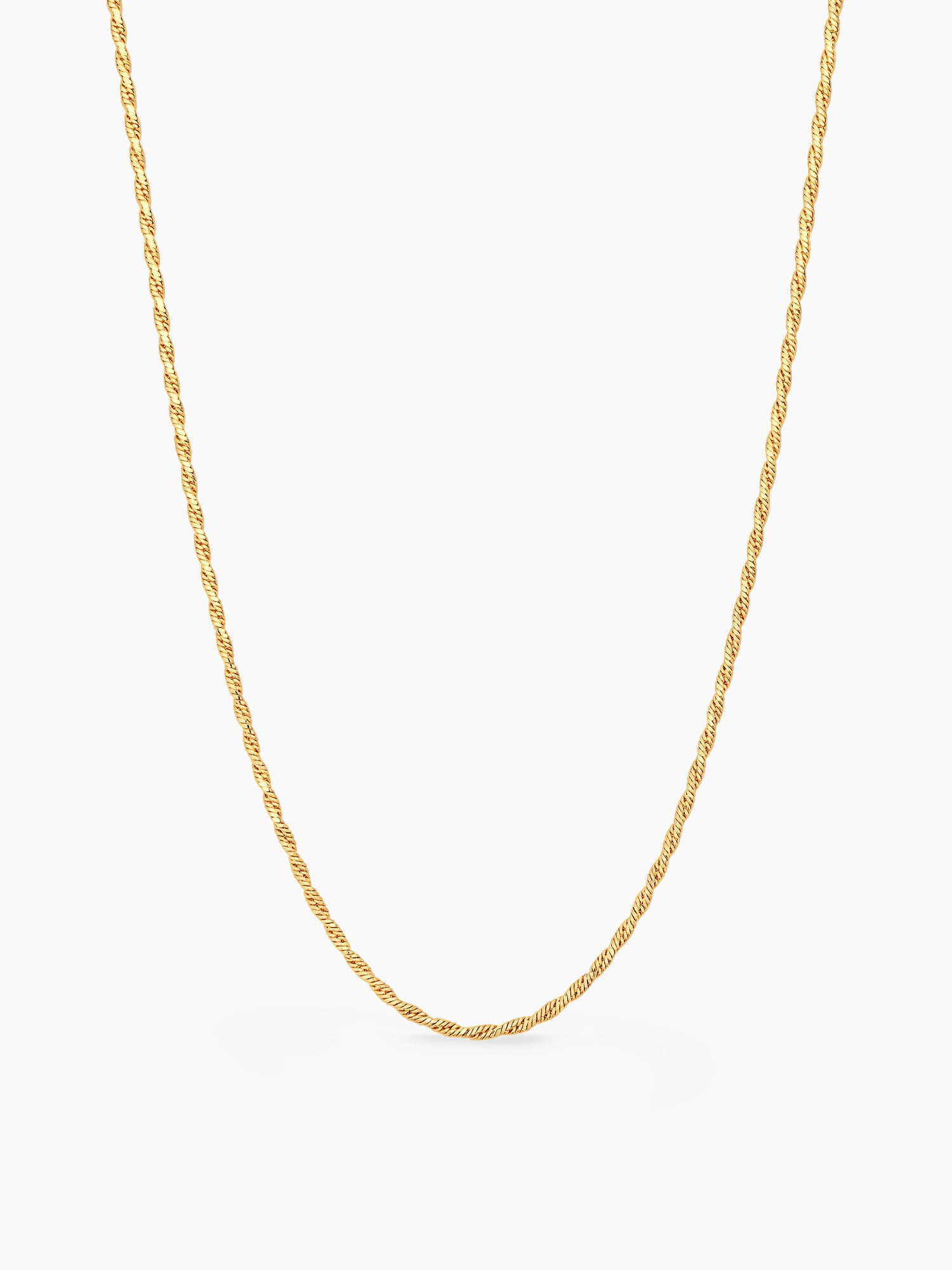 Twisted Chain Necklace in Gold