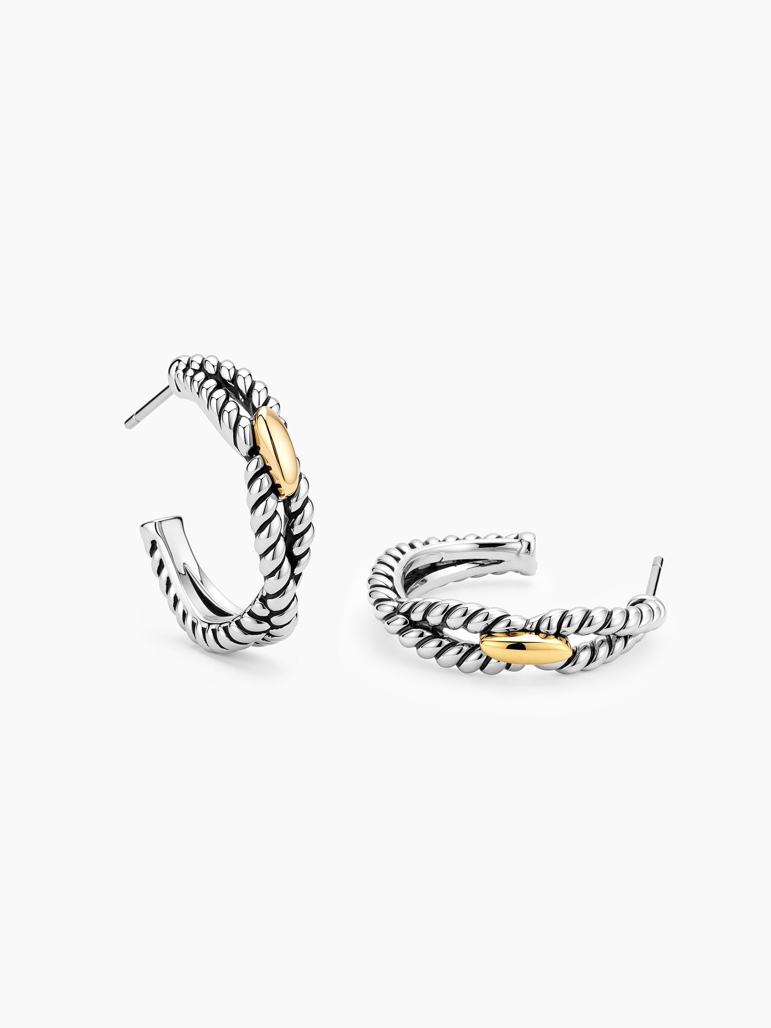 Twisted Two-Tone Hoops