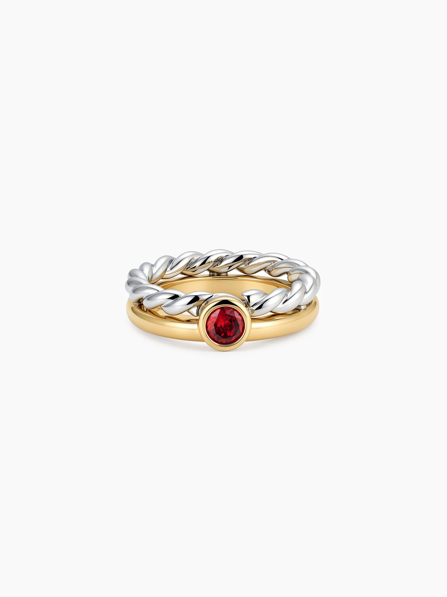 Twisted Two-Tone Ring