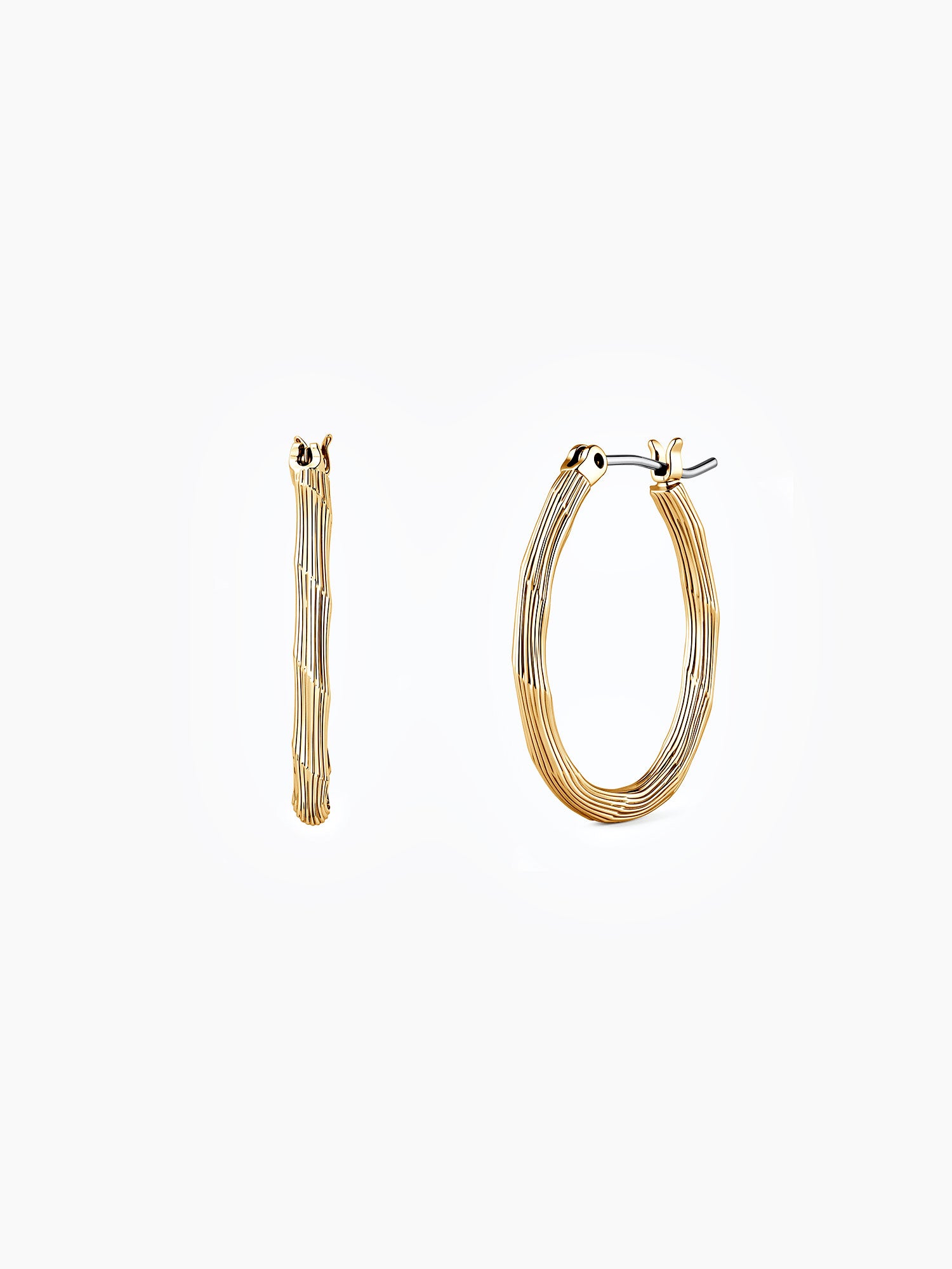 Twisted Wire Hoops in Gold