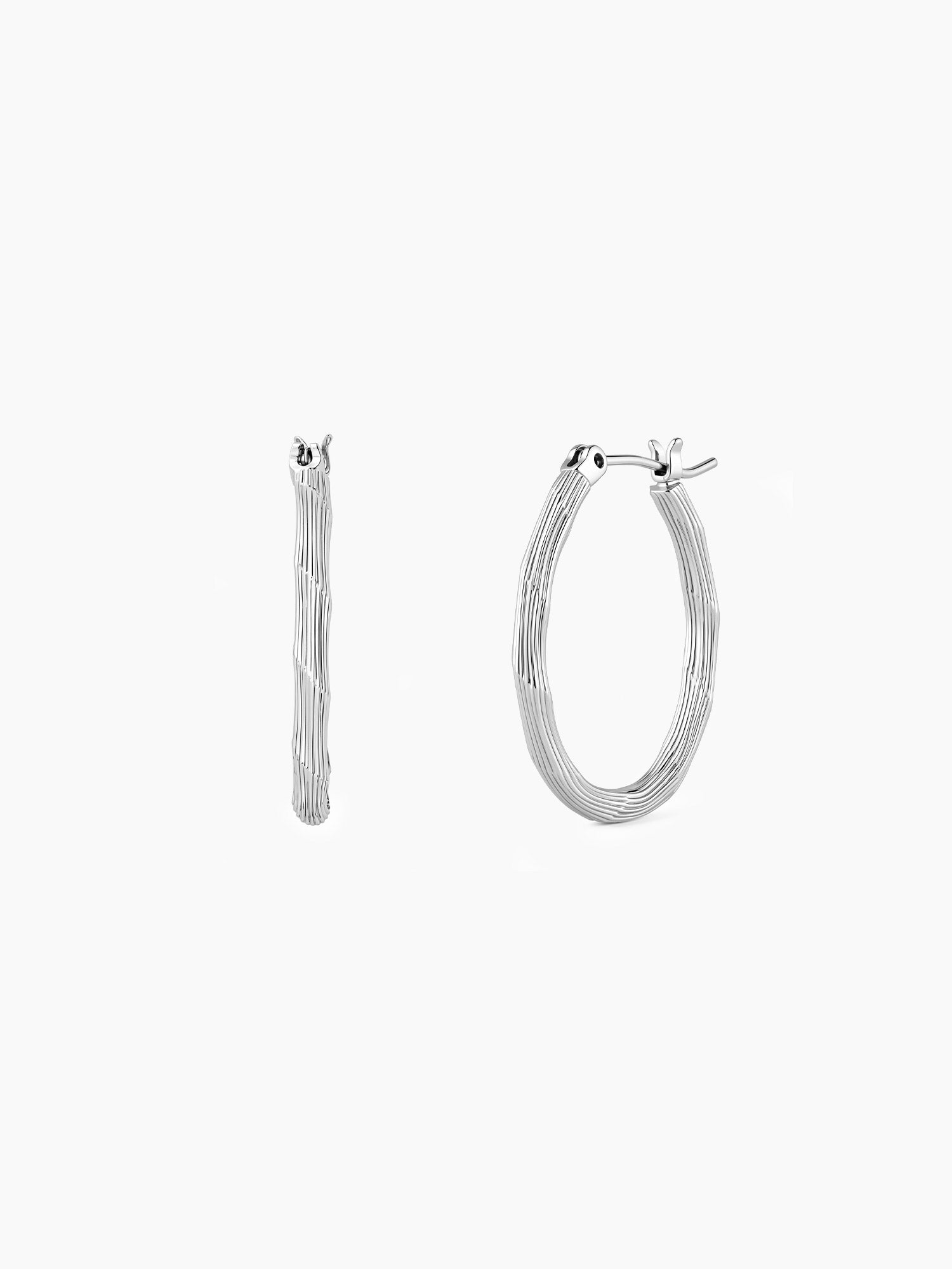 Twisted Wire Hoops in Silver
