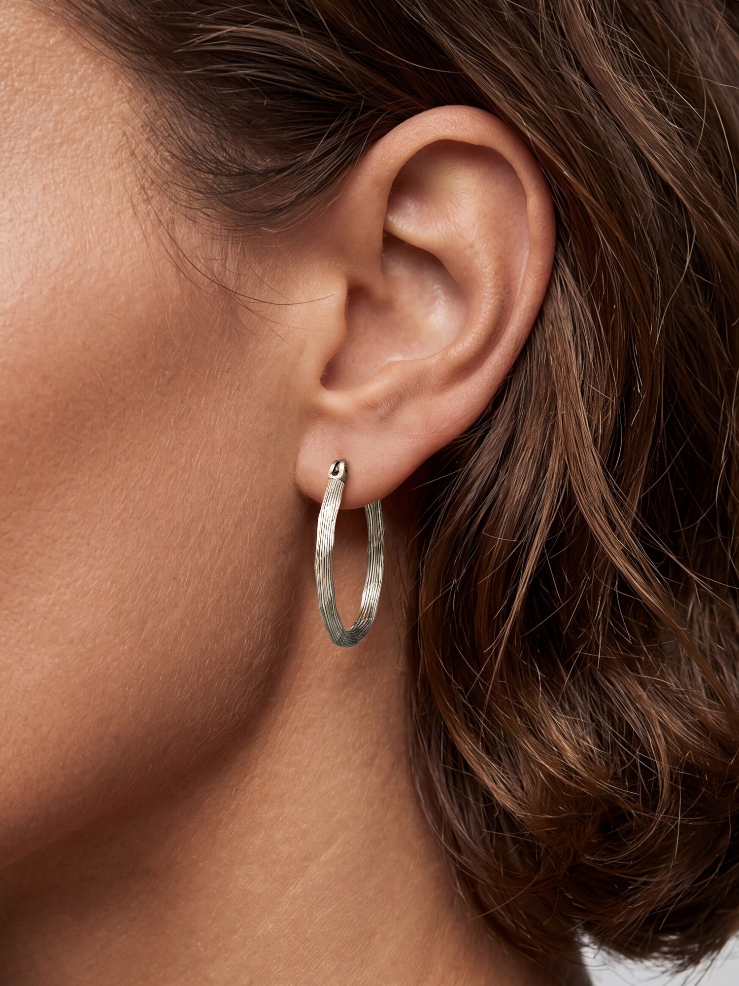 Twisted Wire Hoops in Silver