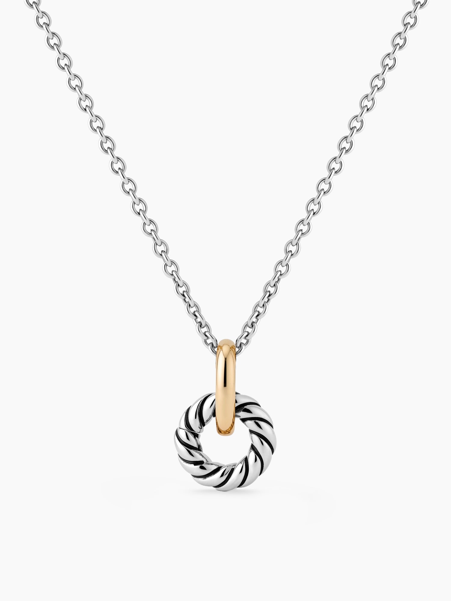 Two-Tone Oval Toggle Necklace