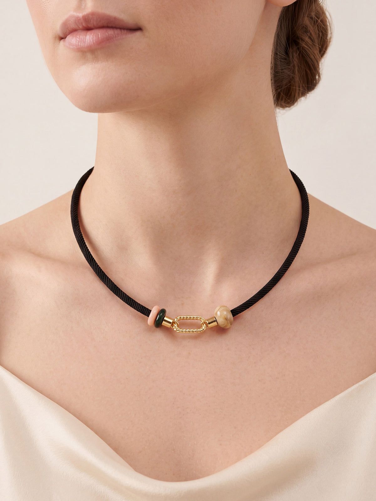 Agate Cord Chain Necklace