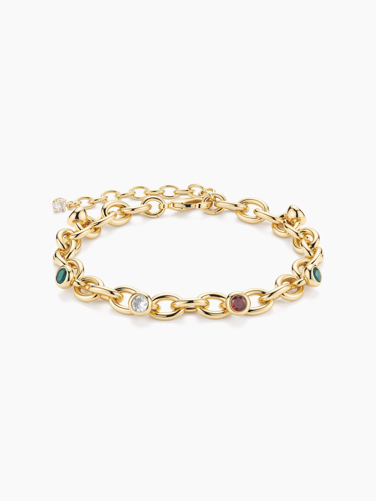 Station CZ Chain Bracelet in Gold