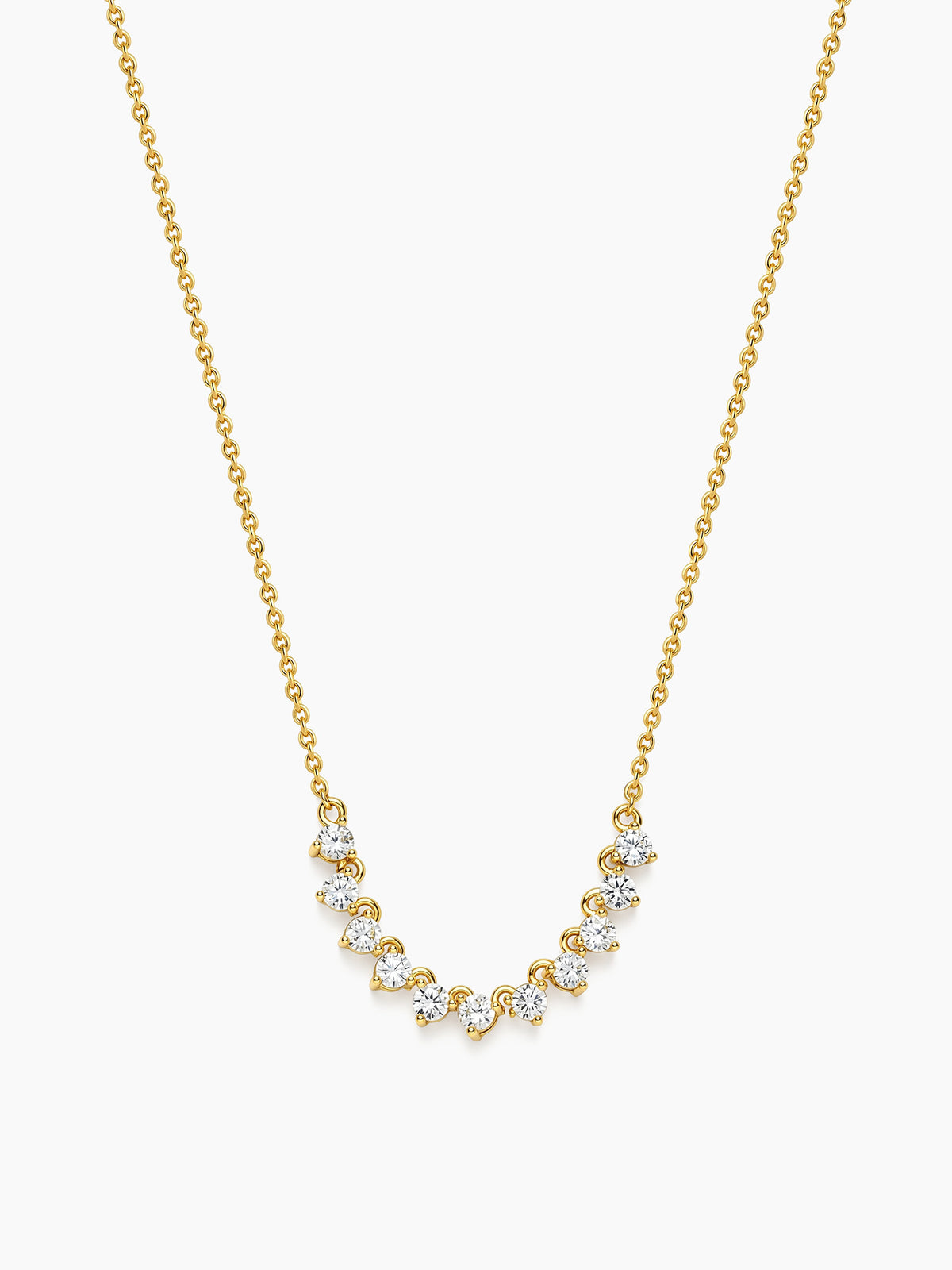Glint CZ Pendant Necklace in Gold