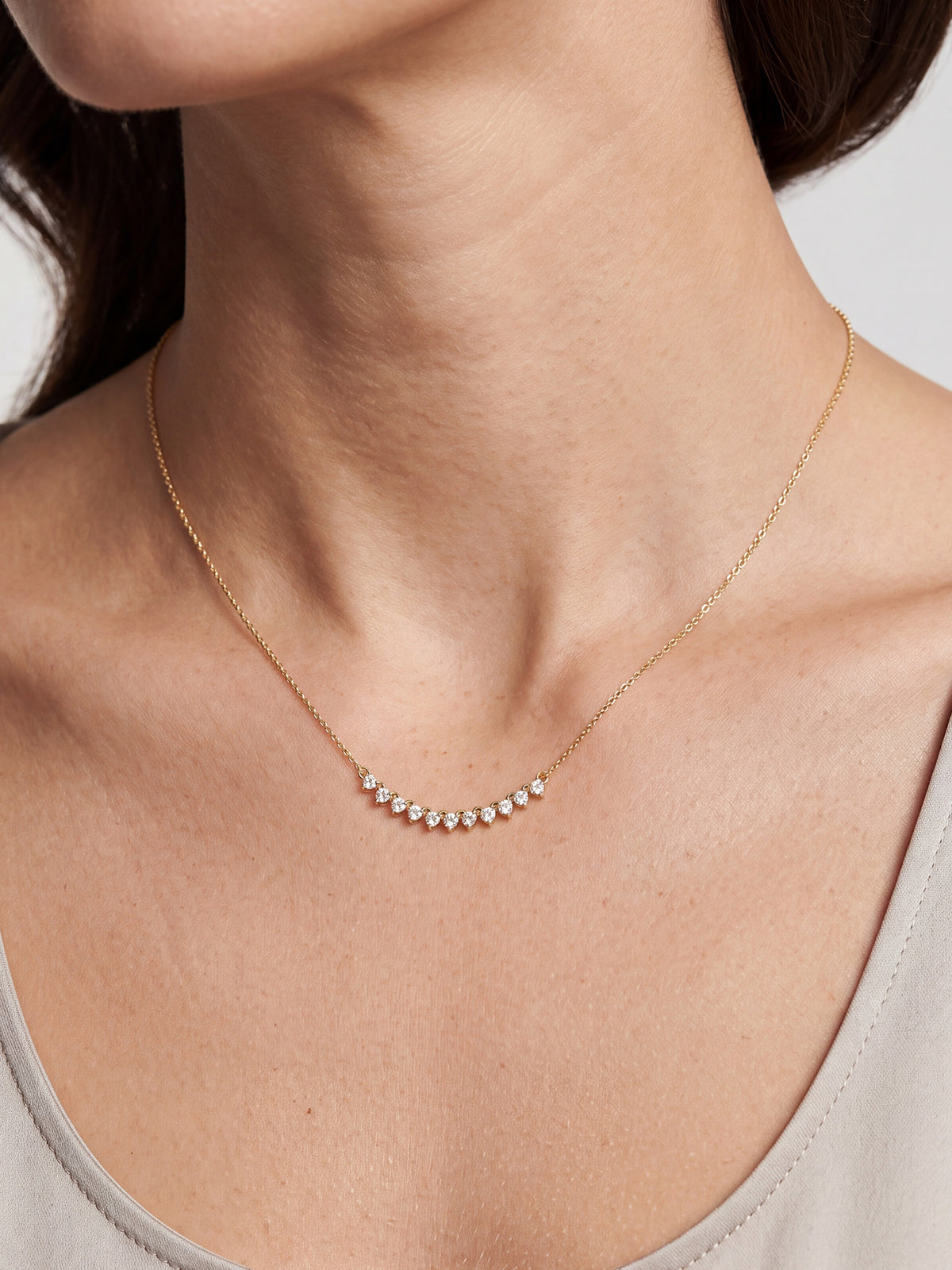 Glint CZ Pendant Necklace in Gold