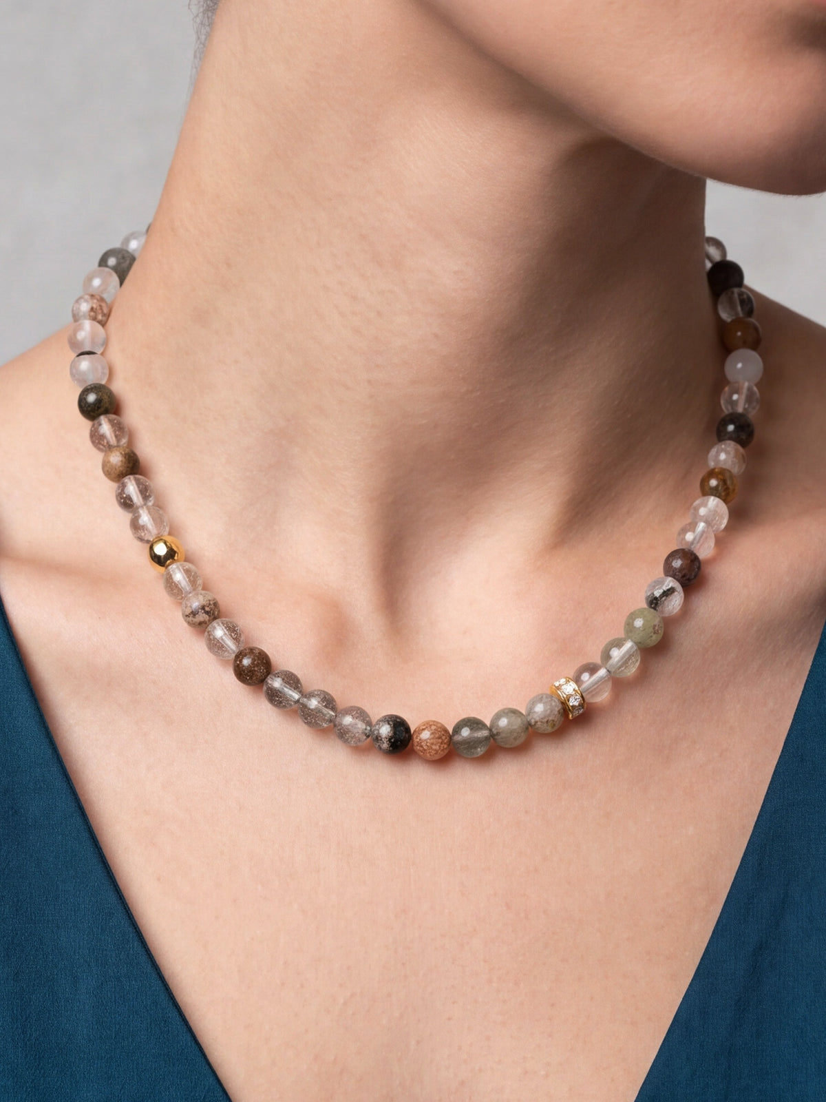 Natural Stone Beaded Necklace