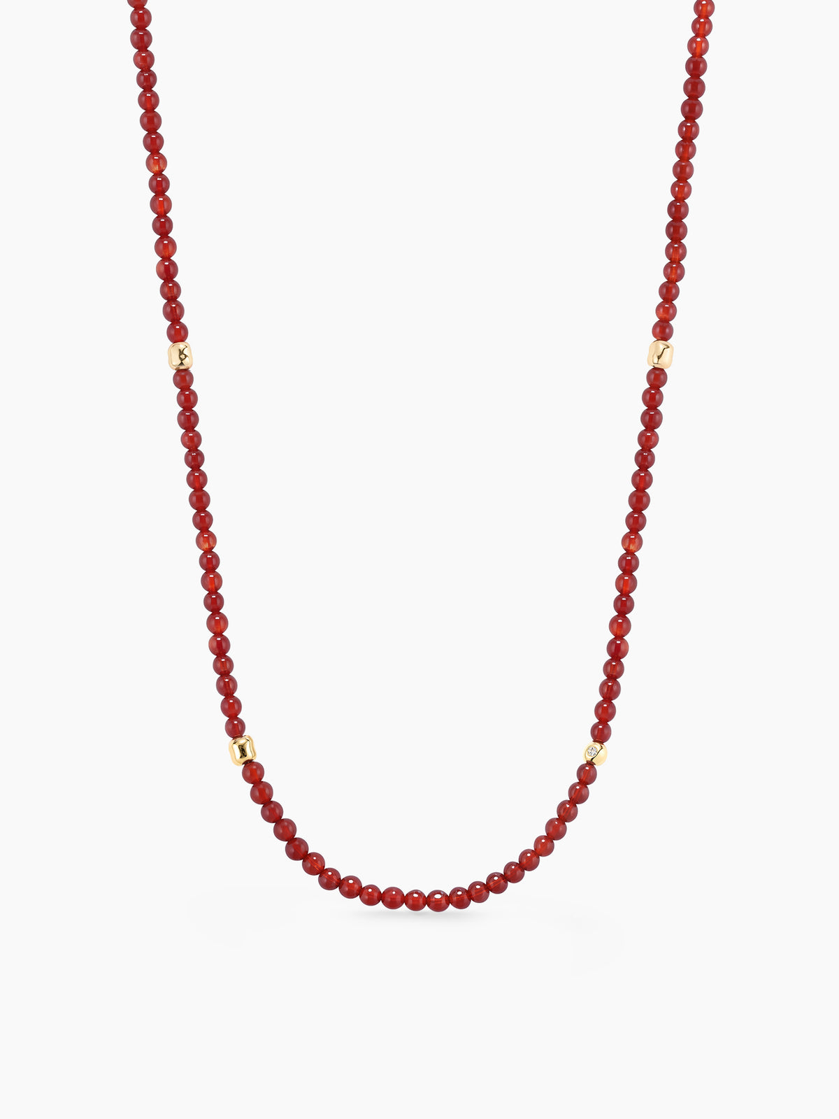 Red Agate Beaded Necklace