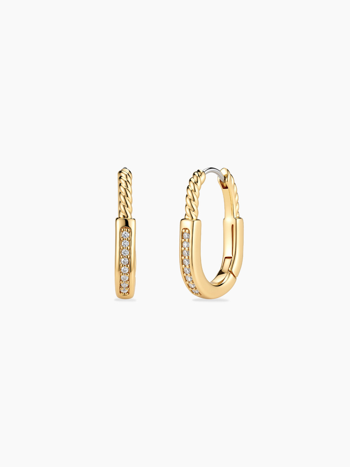 Twisted Huggies in Gold